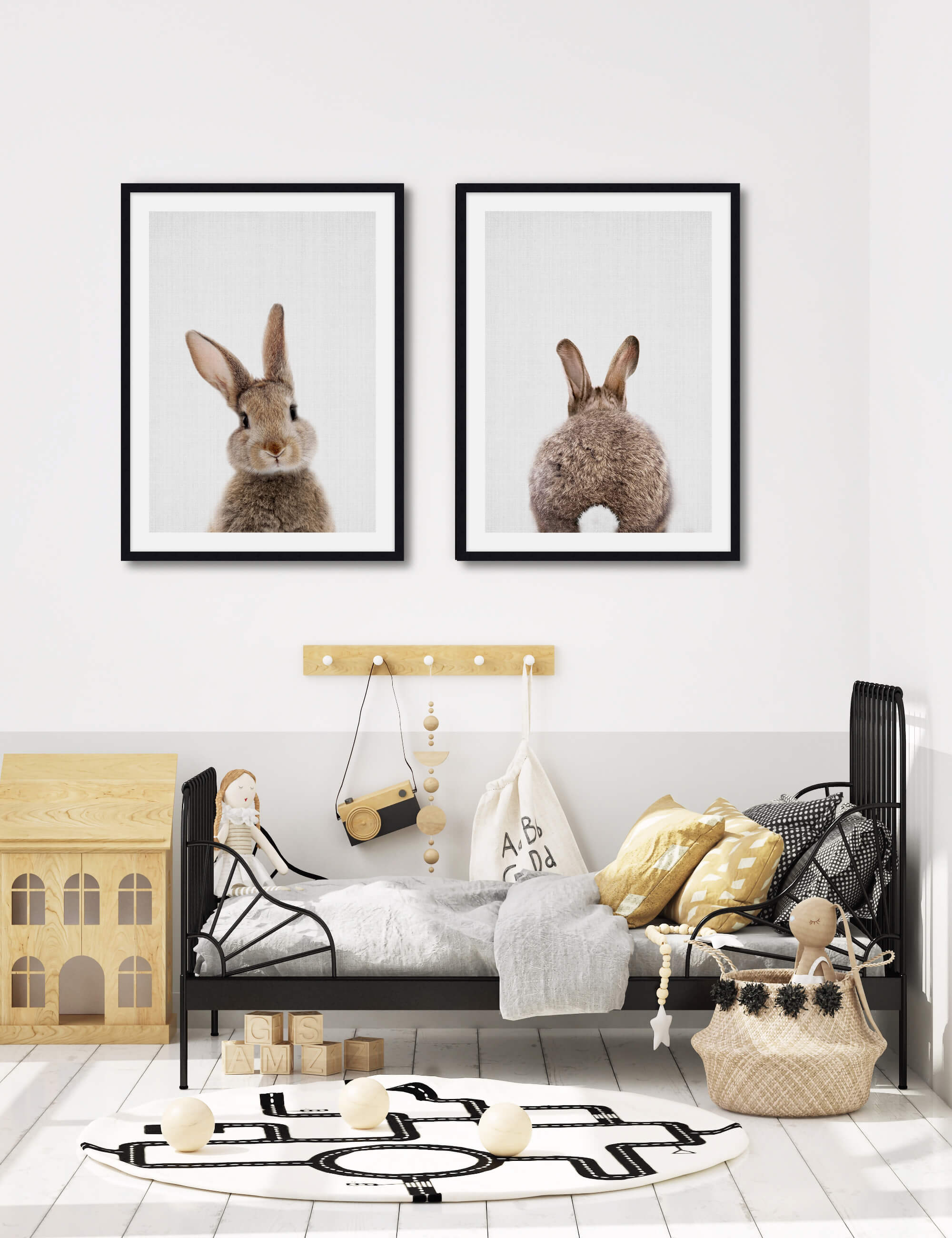 Woodland Bunny Tail by Lila And Lola Wall Art for Bedroom