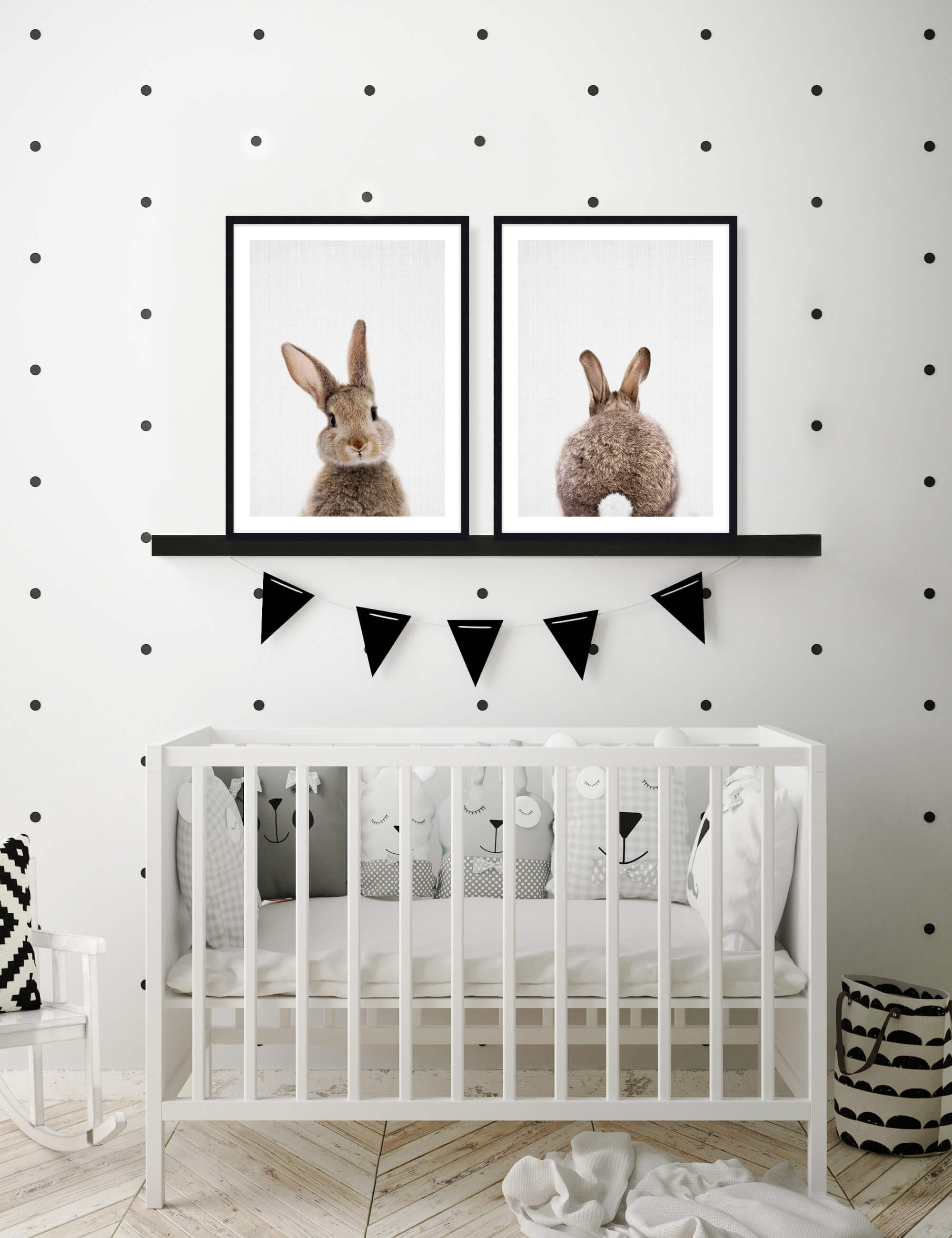 Woodland Bunny Tail by Lila And Lola Wall Art for Nursery
