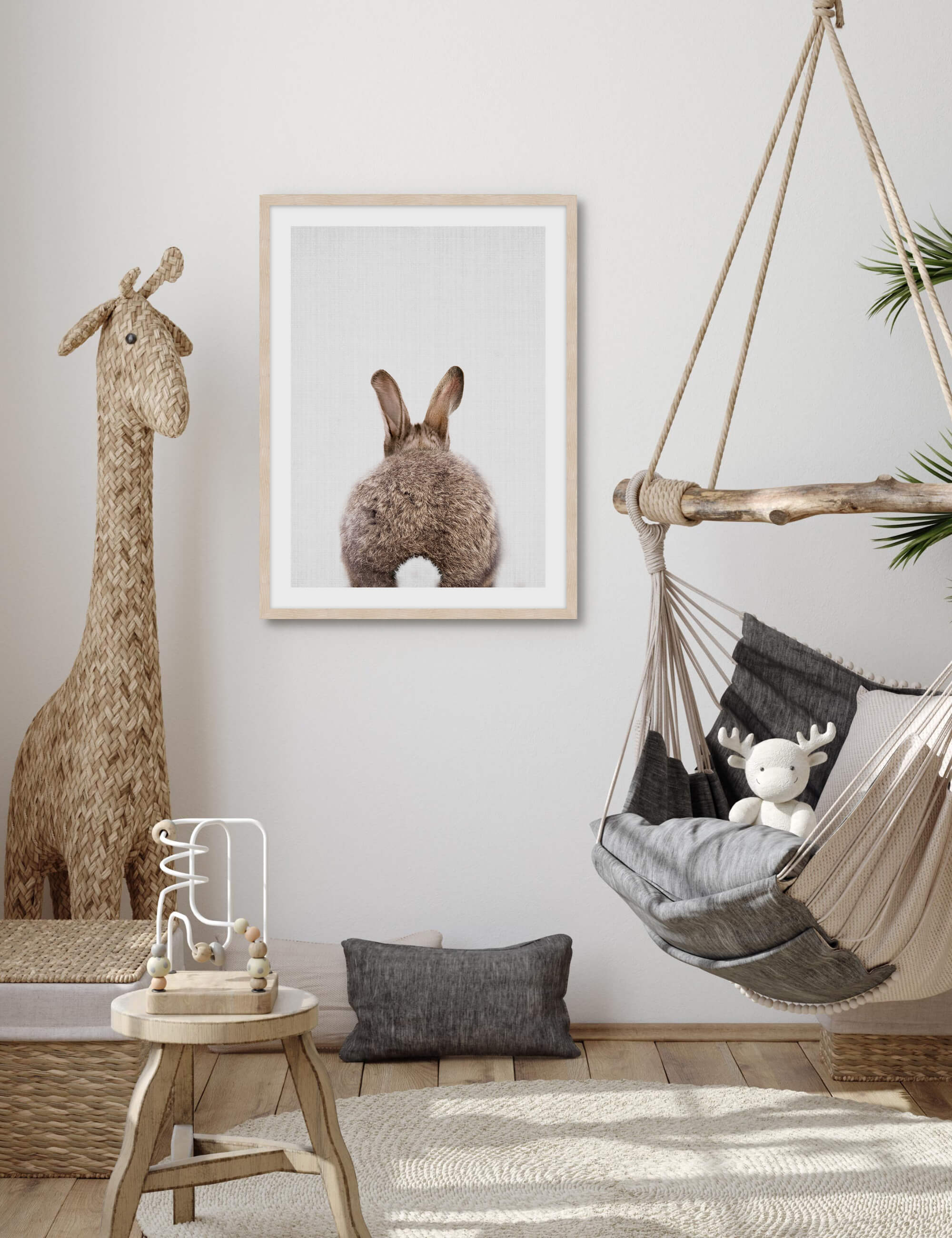 Woodland Bunny Tail by Lila And Lola Wall Art for Bedroom