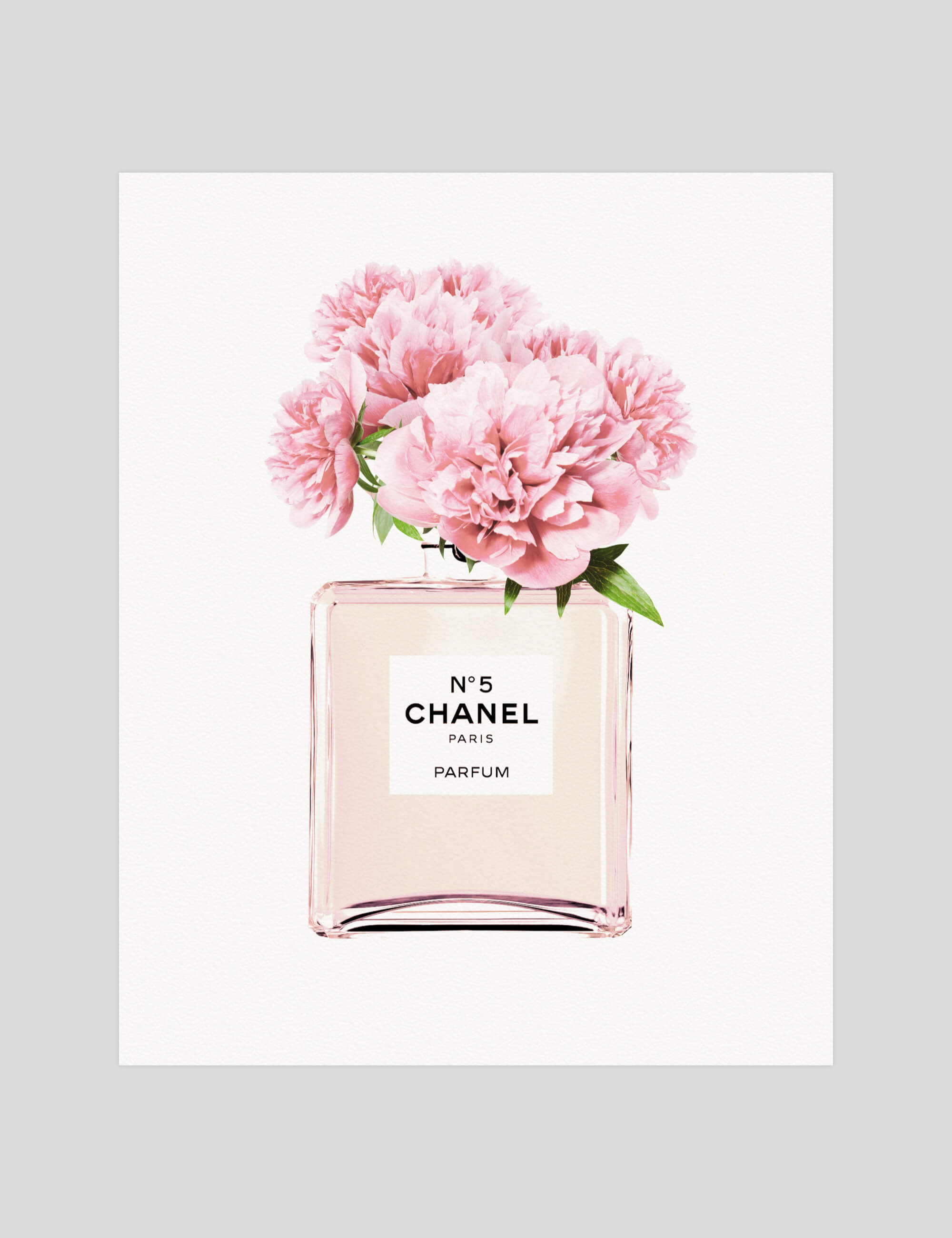 Chanel No. 5 Bloom gallery quality art print produced using 100% cotton rag textured art paper and pigment based archival inks in New Zealand.
