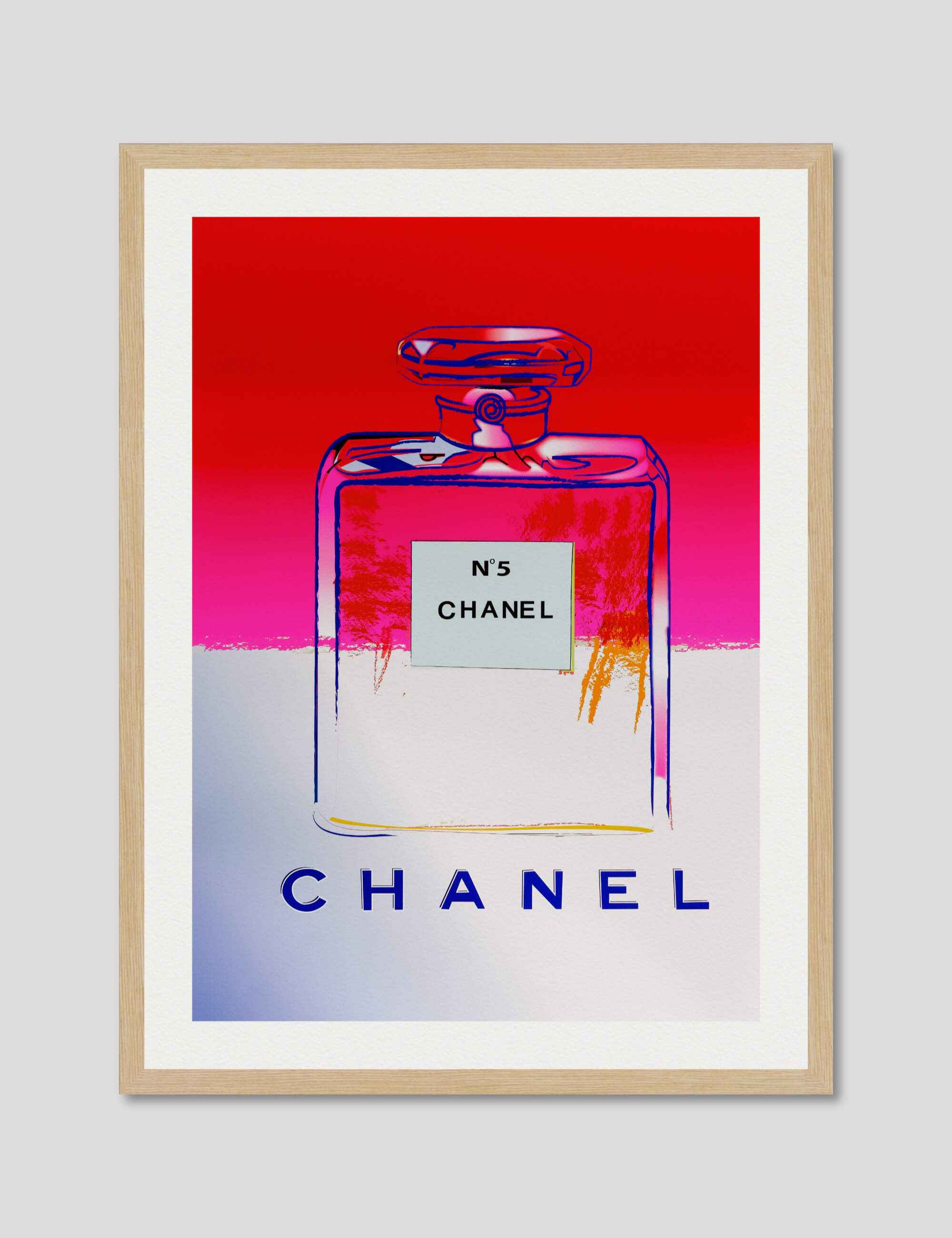 Chanel Vintage Poster (Red/Pink) by Andy Warhol Pop Motif