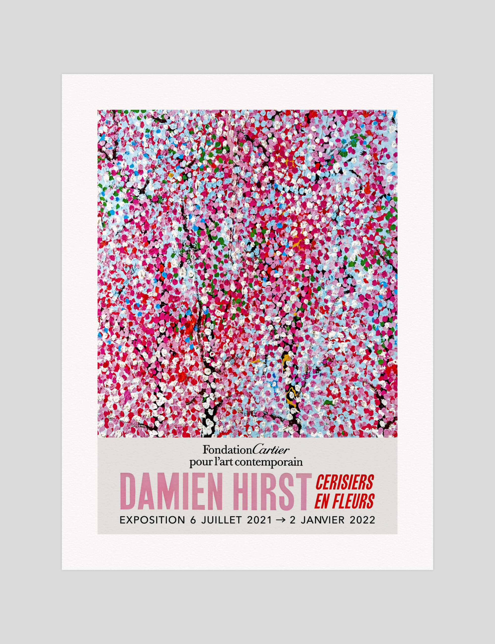 Damian Hirst Cherry Blossom No.2 gallery quality art print produced using 100% cotton rag textured art paper and pigment based archival inks in New Zealand.