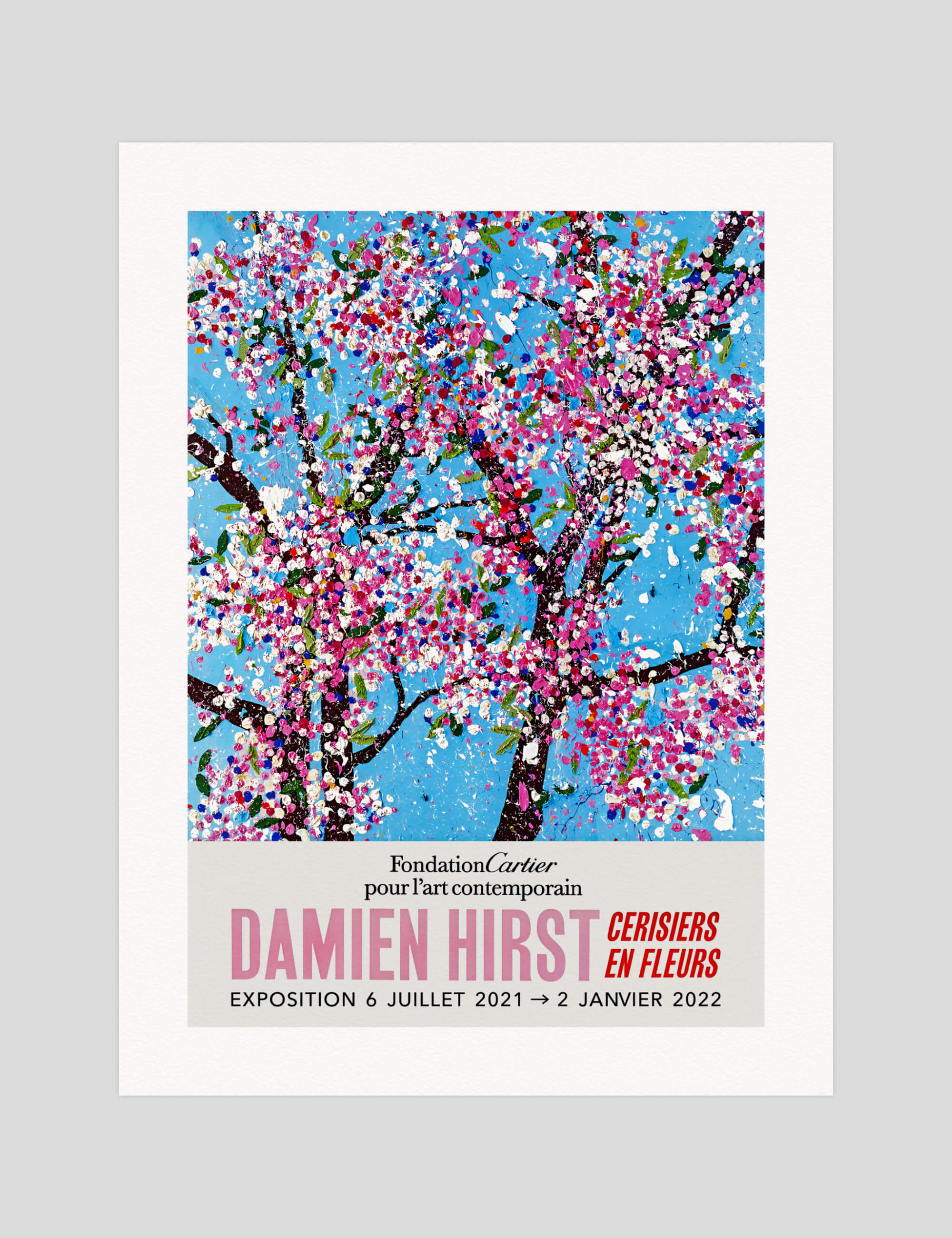 Damian Hirst Cherry Blossom No.1 gallery quality art print produced using 100% cotton rag textured art paper and pigment based archival inks in New Zealand.