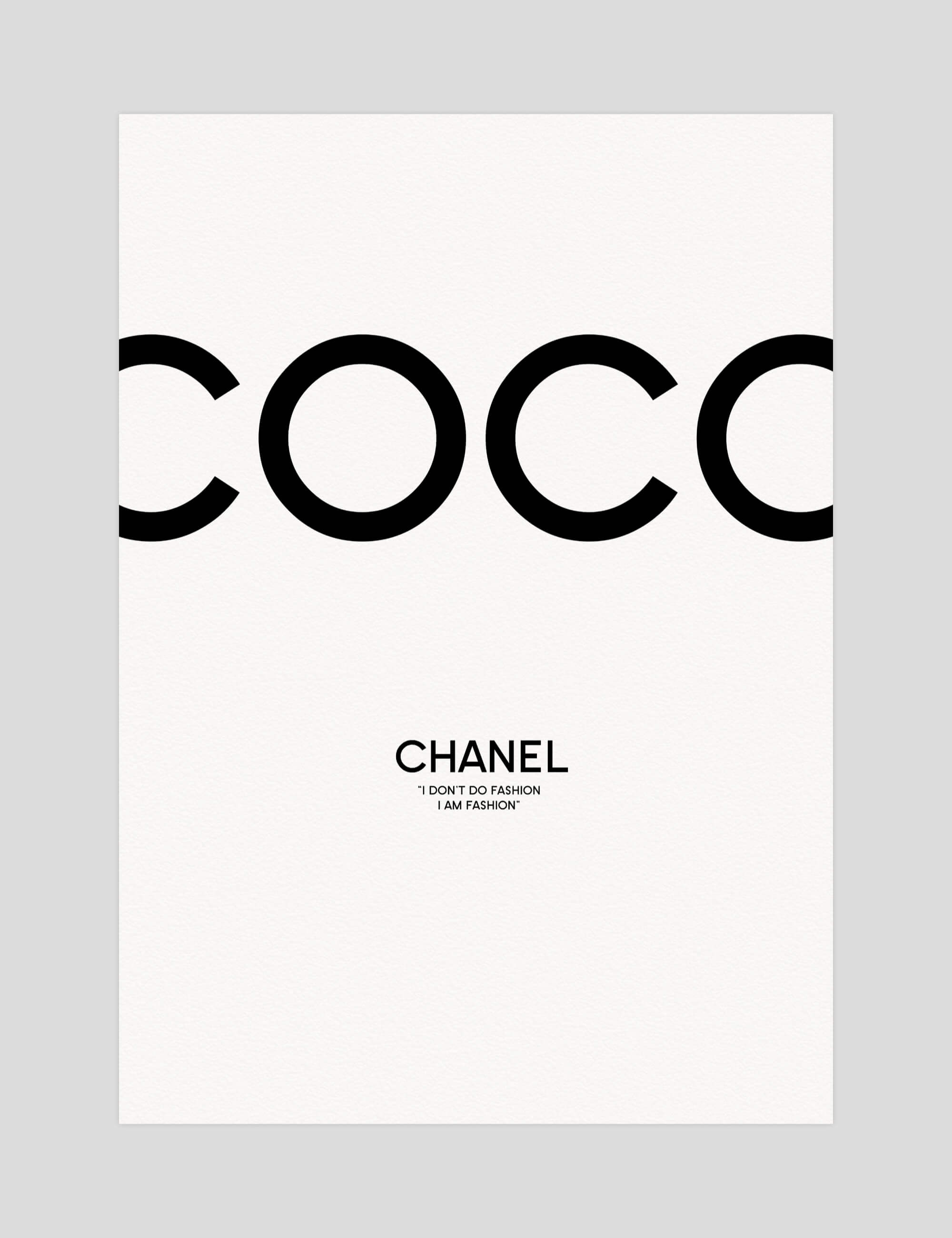 Coco Chanel gallery quality art print produced using 100% cotton rag textured art paper and pigment based archival inks in New Zealand.