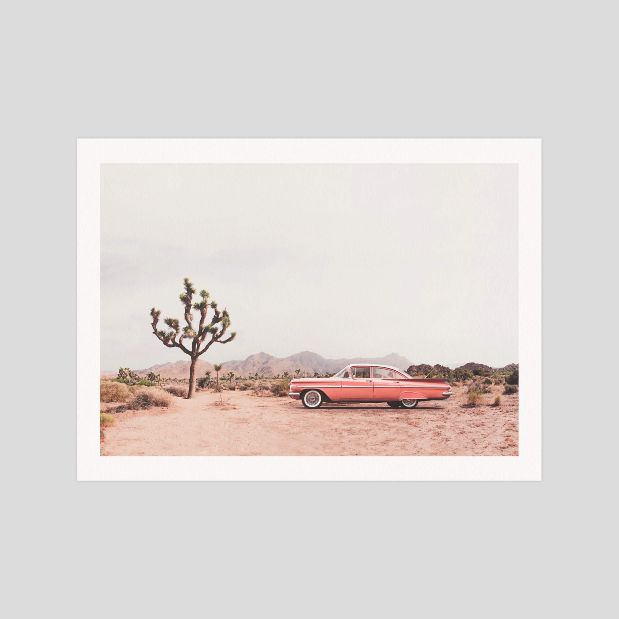 Kathrin Pienaar Desert Car gallery quality art print produced using 100% cotton rag textured art paper and pigment based archival inks in New Zealand.