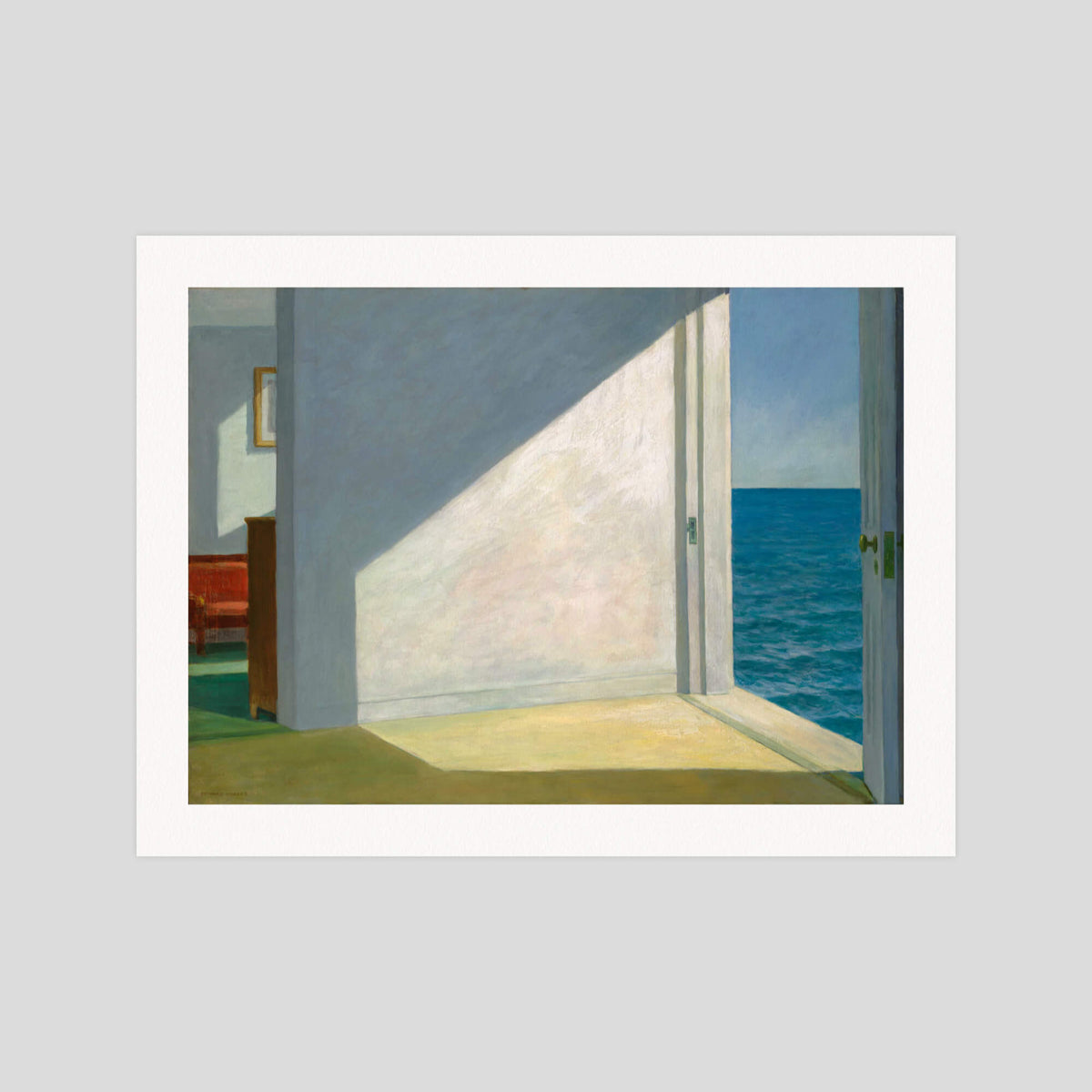 Edward Hopper Rooms By The Sea gallery quality art print produced using 100% cotton rag textured art paper and pigment based archival inks in New Zealand.