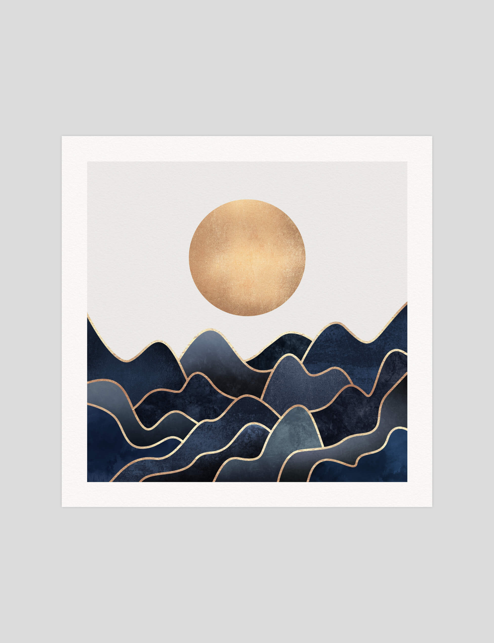 Elisabeth Fredriksson Waves gallery quality art print produced using 100% cotton rag textured art paper and pigment based archival inks in New Zealand.