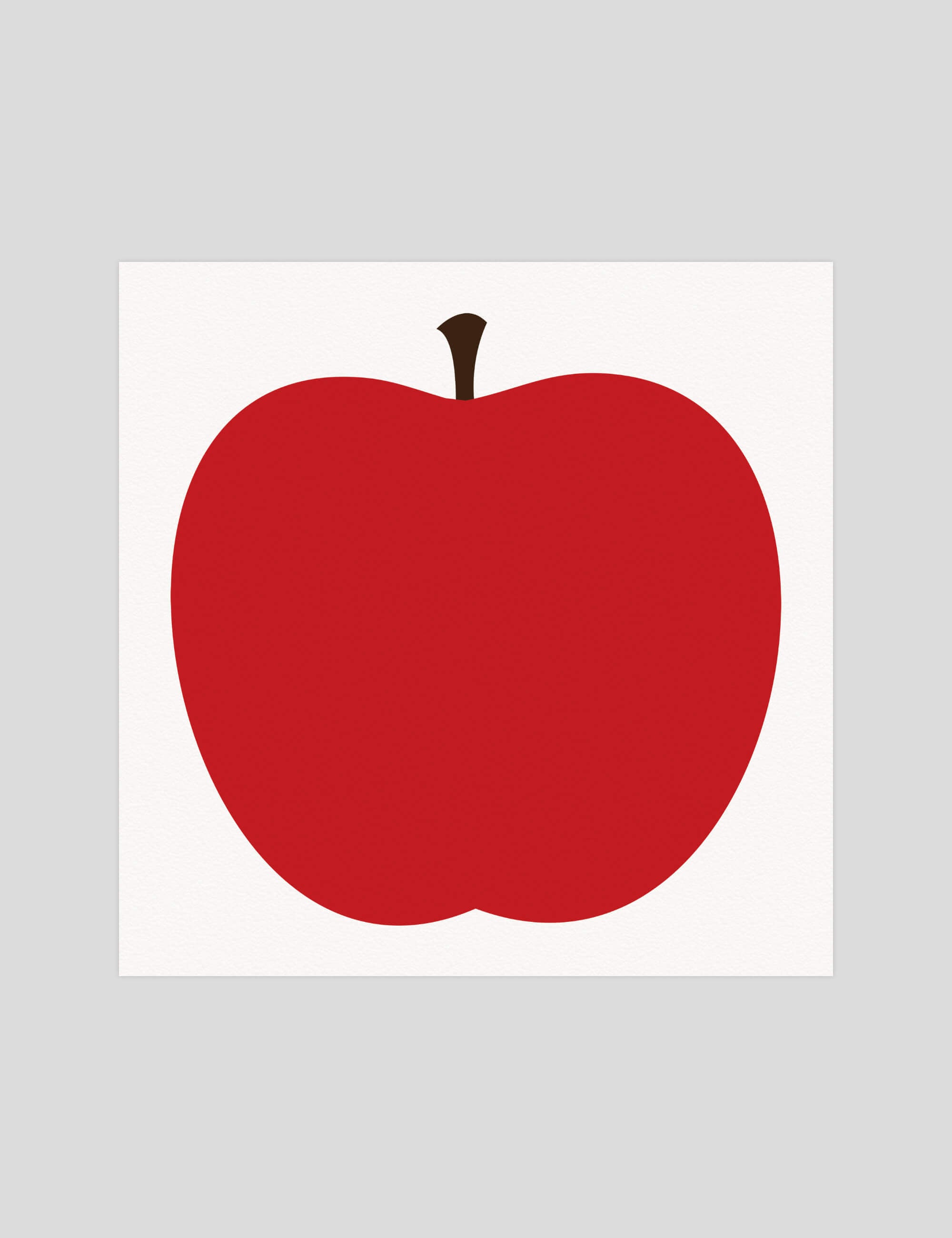 Enzo Mari Apple gallery quality art print produced using 100% cotton rag textured art paper and pigment based archival inks in New Zealand.