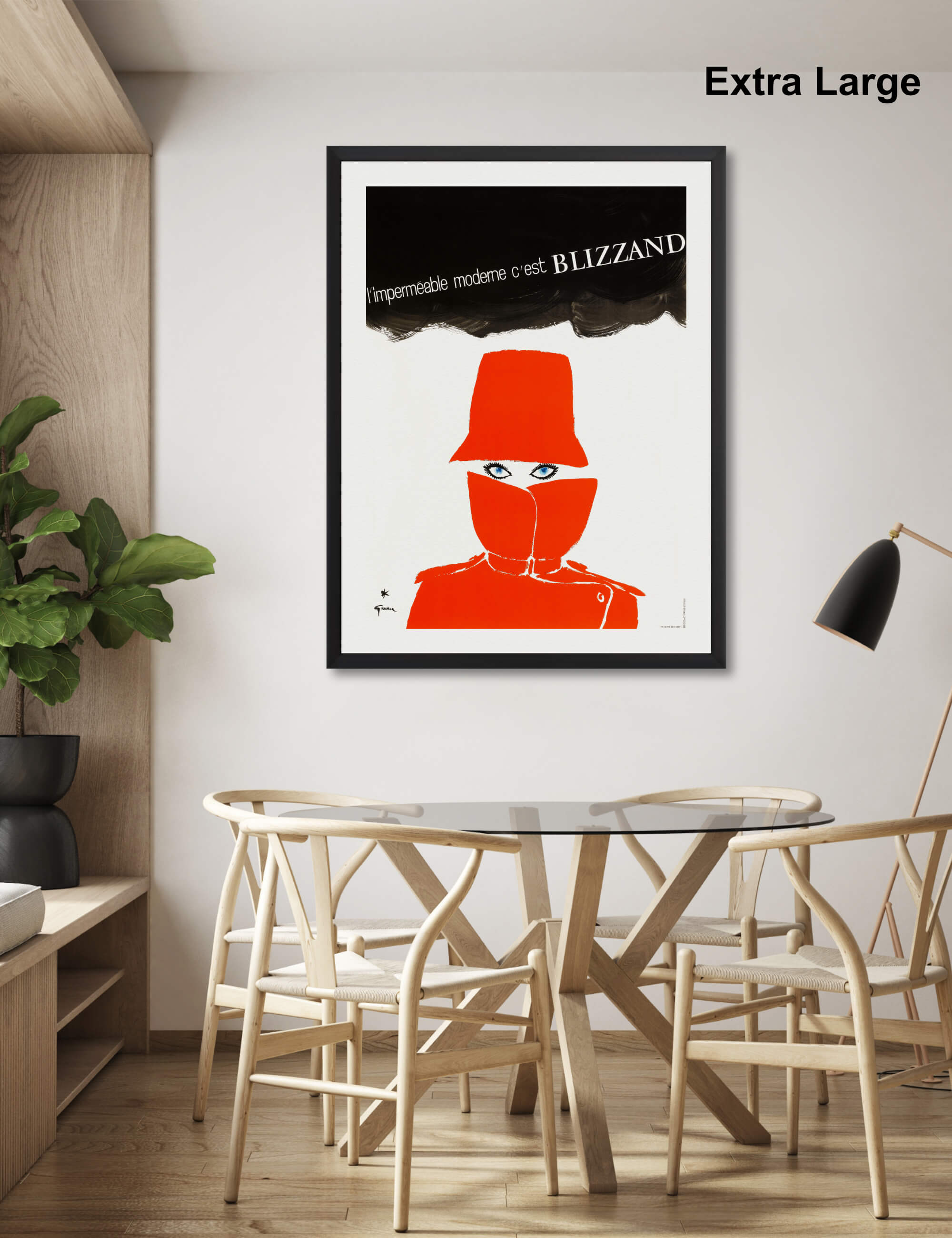 Impermeable Moderne C'est Blizzand by René Gruau Wall Art for Dining Room