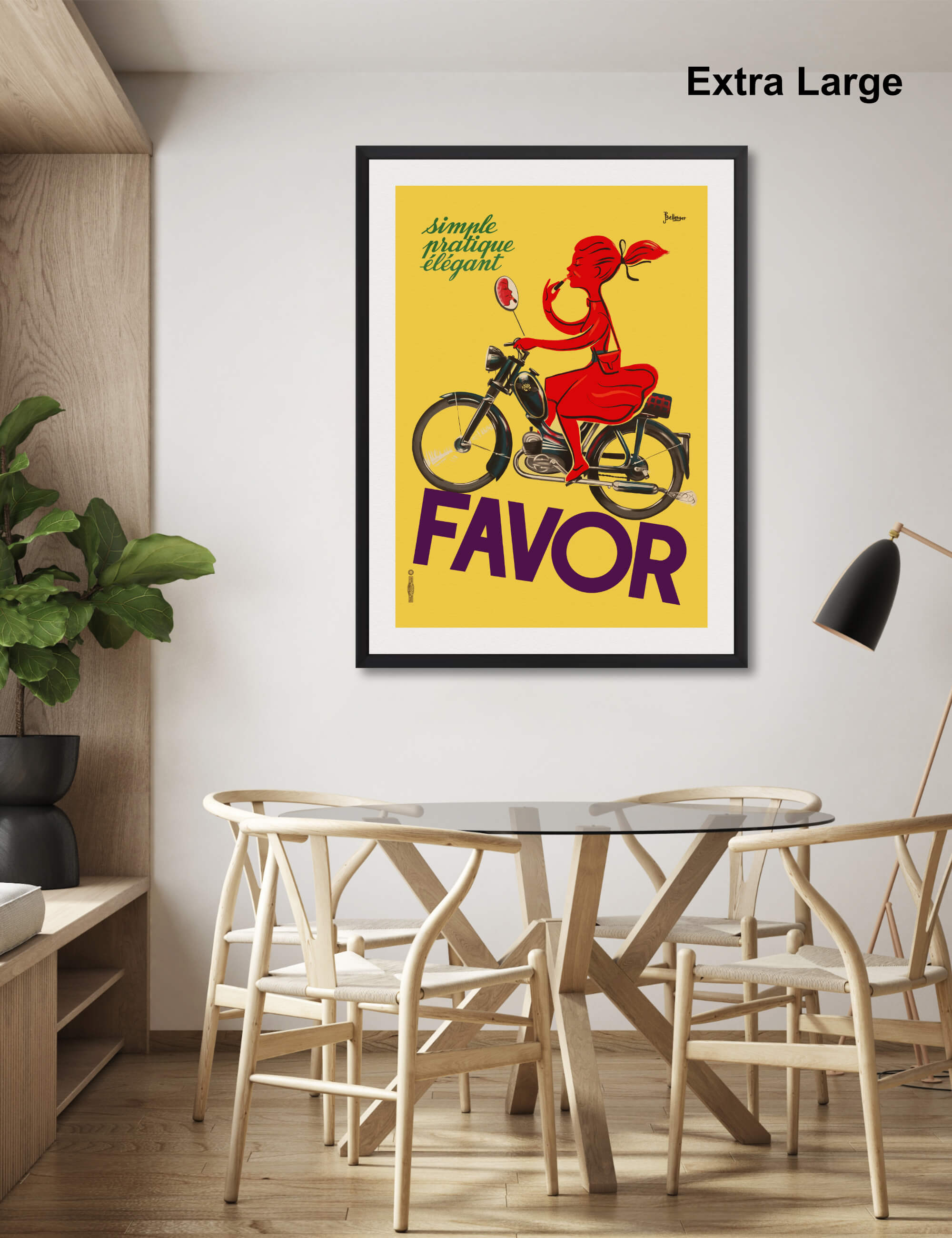 Favor Scooter Girl by Pierre Bellenger Wall Art for Dining Room