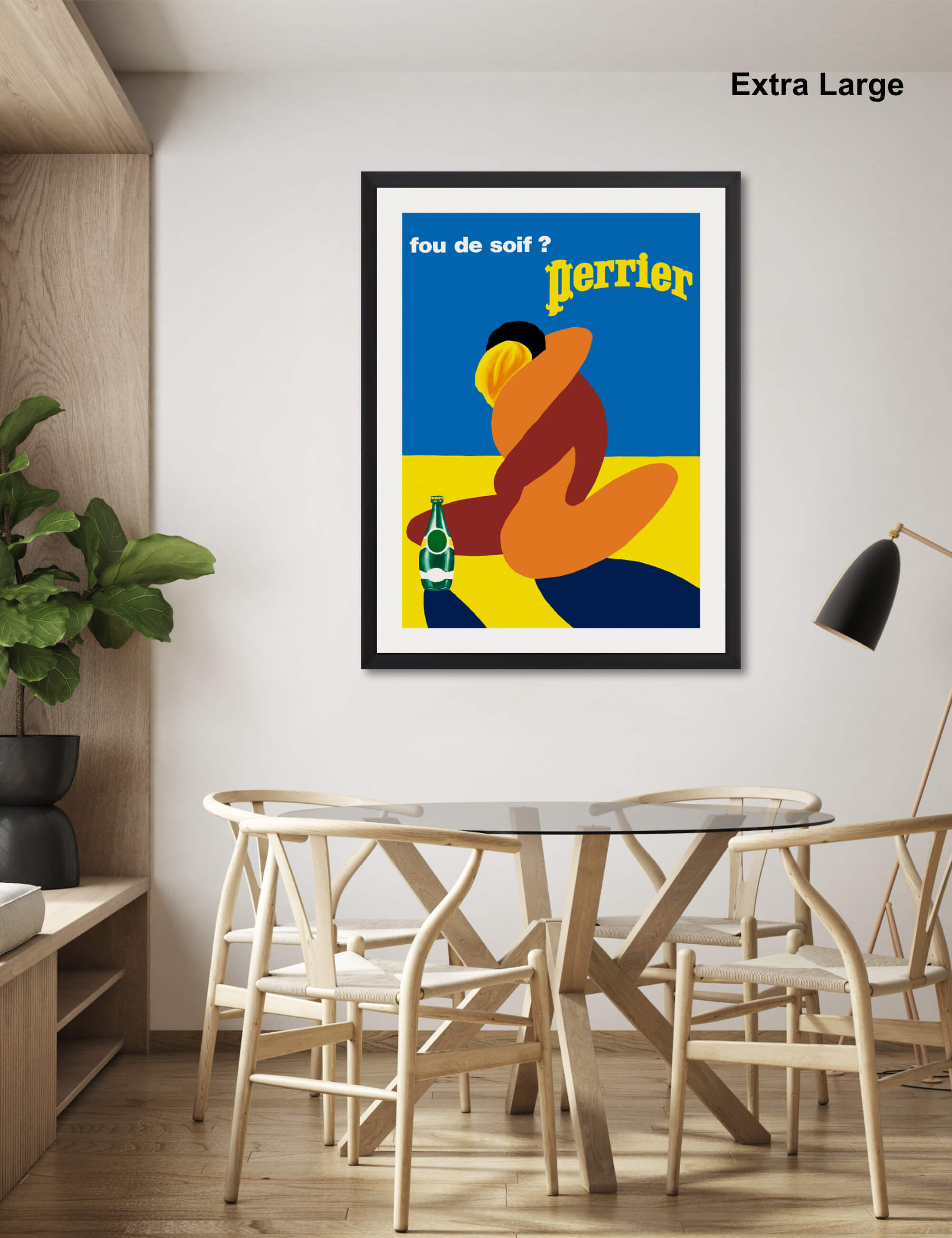 Perrier Fou De Soif by Bernard Villemot Wall Art for Dining Room