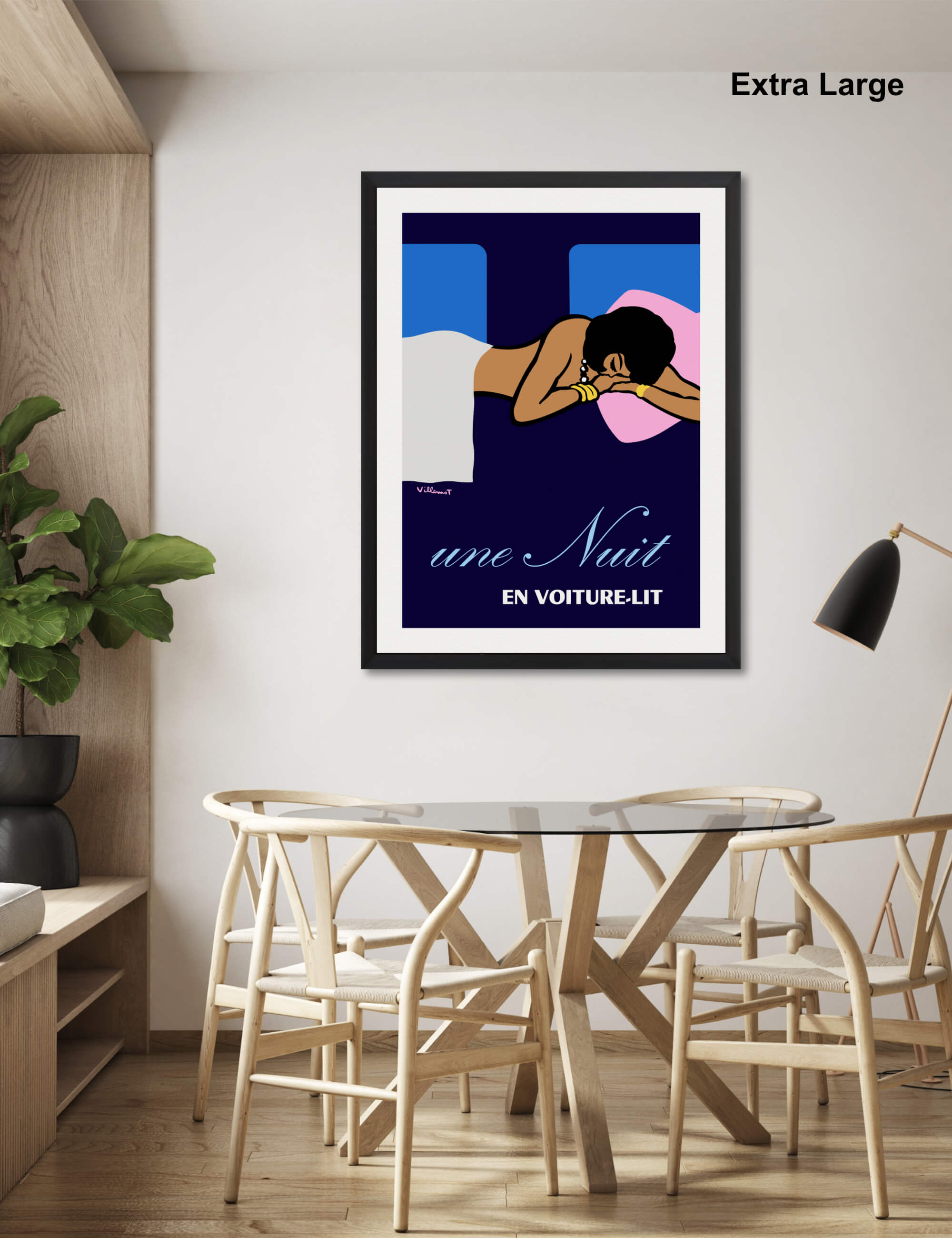 Une Nuit by Bernard Villemot Wall Art for Dining Room