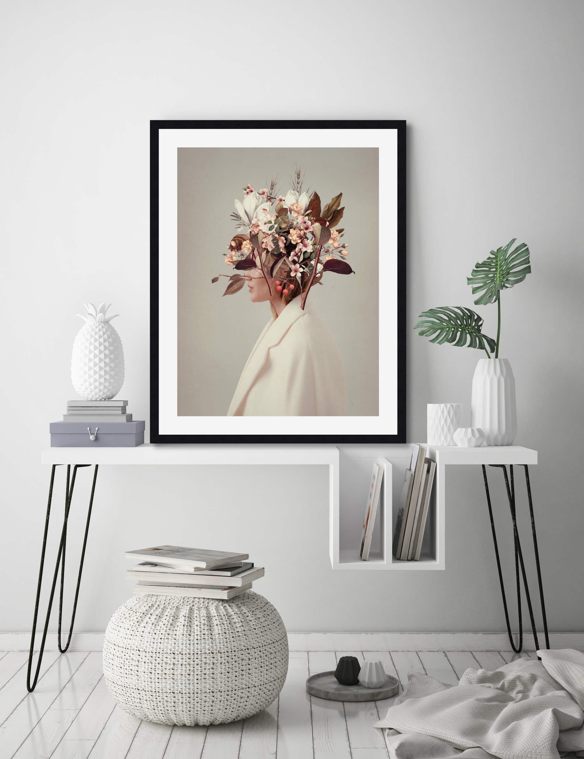 I Fell in Love with Fall - Elegant Flower Head Wall Art Print - BIG Wall  Décor