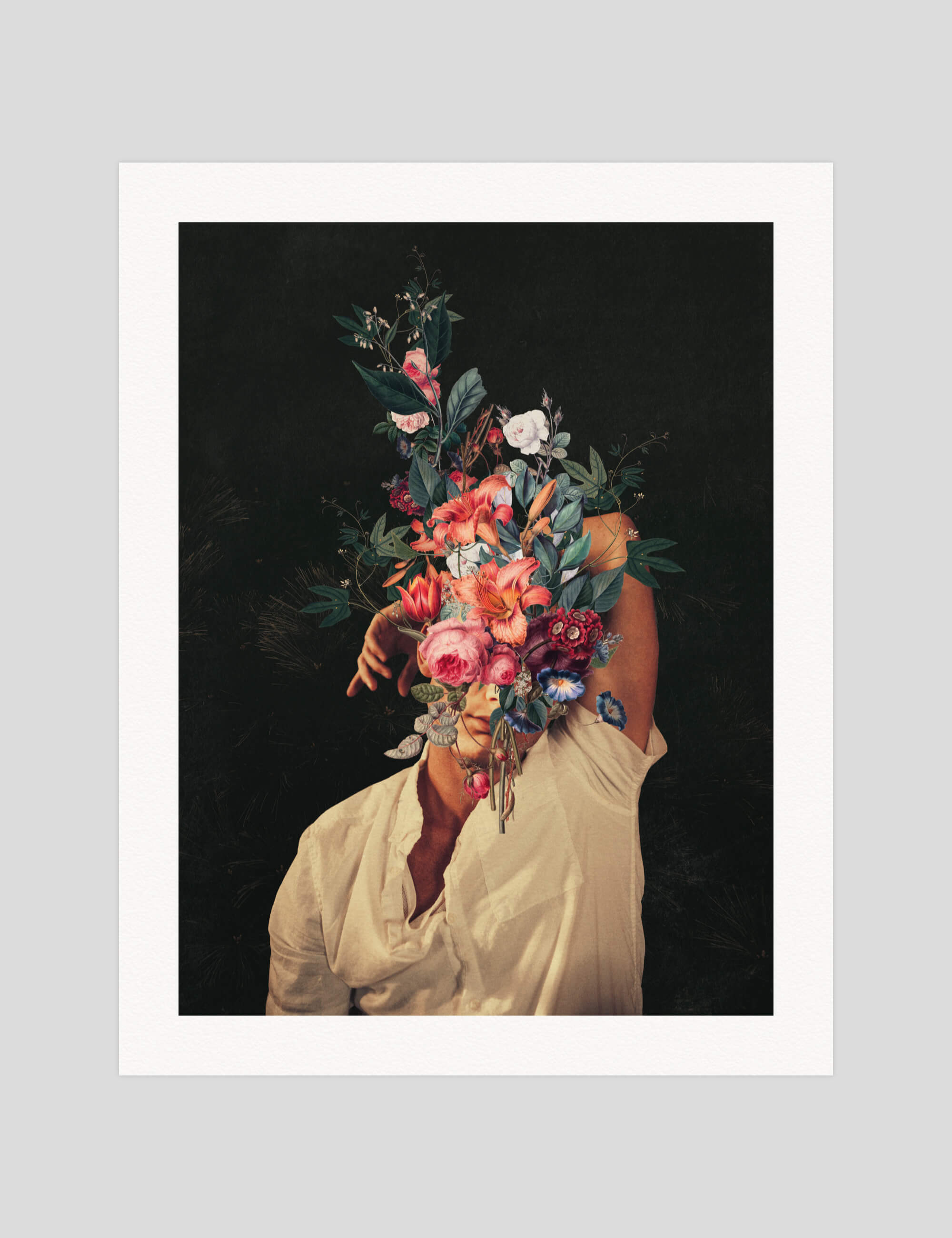 Frank Moth Roses Bloomed Everytime I Thought Of You gallery quality art print produced using 100% cotton rag textured art paper and pigment based archival inks in New Zealand.