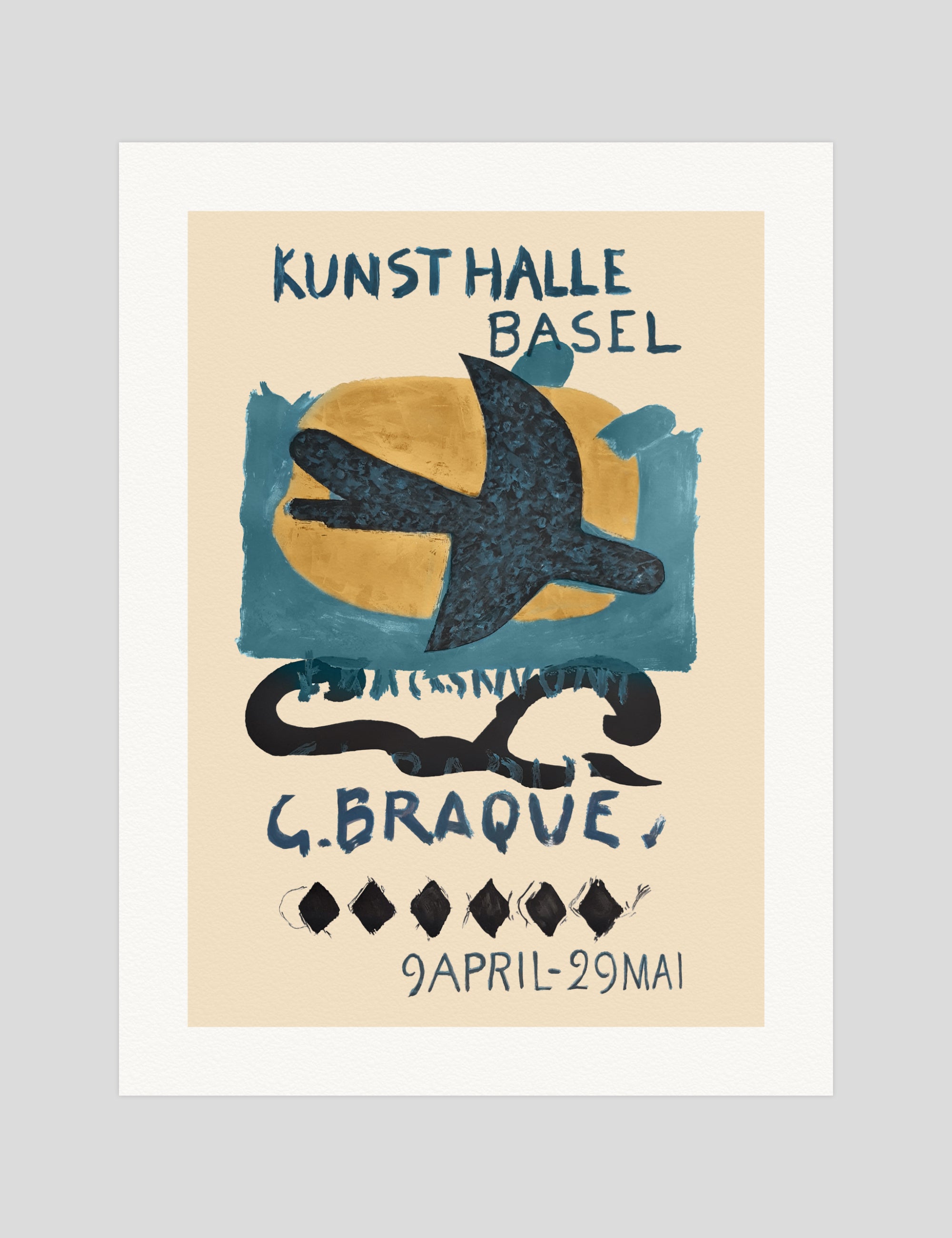 Georges Braque Kunst Halle Basel gallery quality art print produced using 100% cotton rag textured art paper and pigment based archival inks in New Zealand.