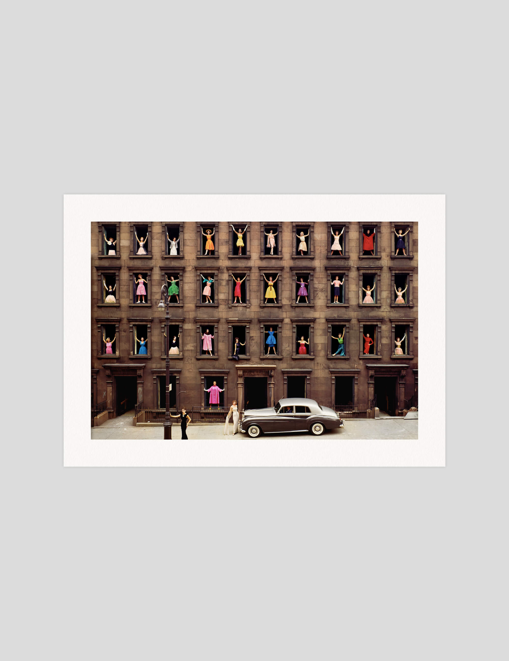 Girls In The Windows gallery quality art print produced using 100% cotton rag textured art paper and pigment based archival inks in New Zealand.