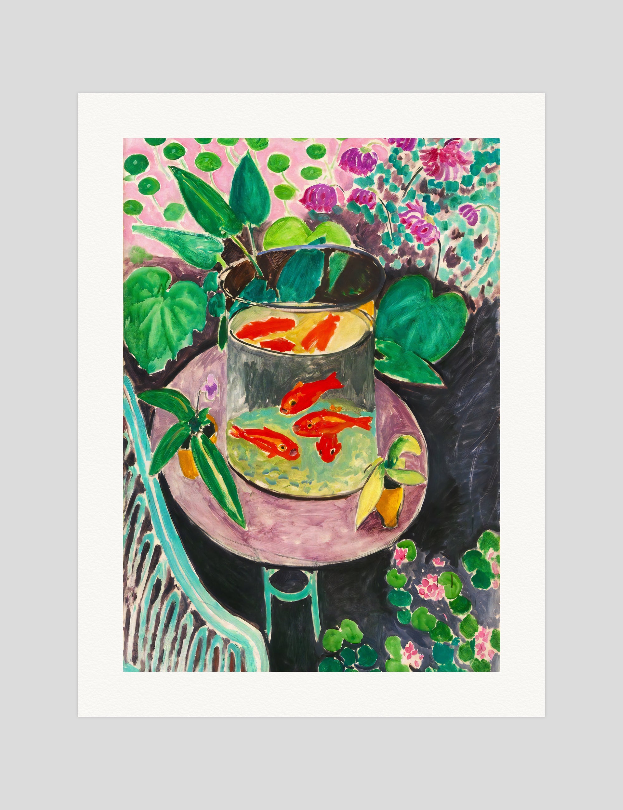 Henri Matisse Goldfish gallery quality art print produced using 100% cotton rag textured art paper and pigment based archival inks in New Zealand.