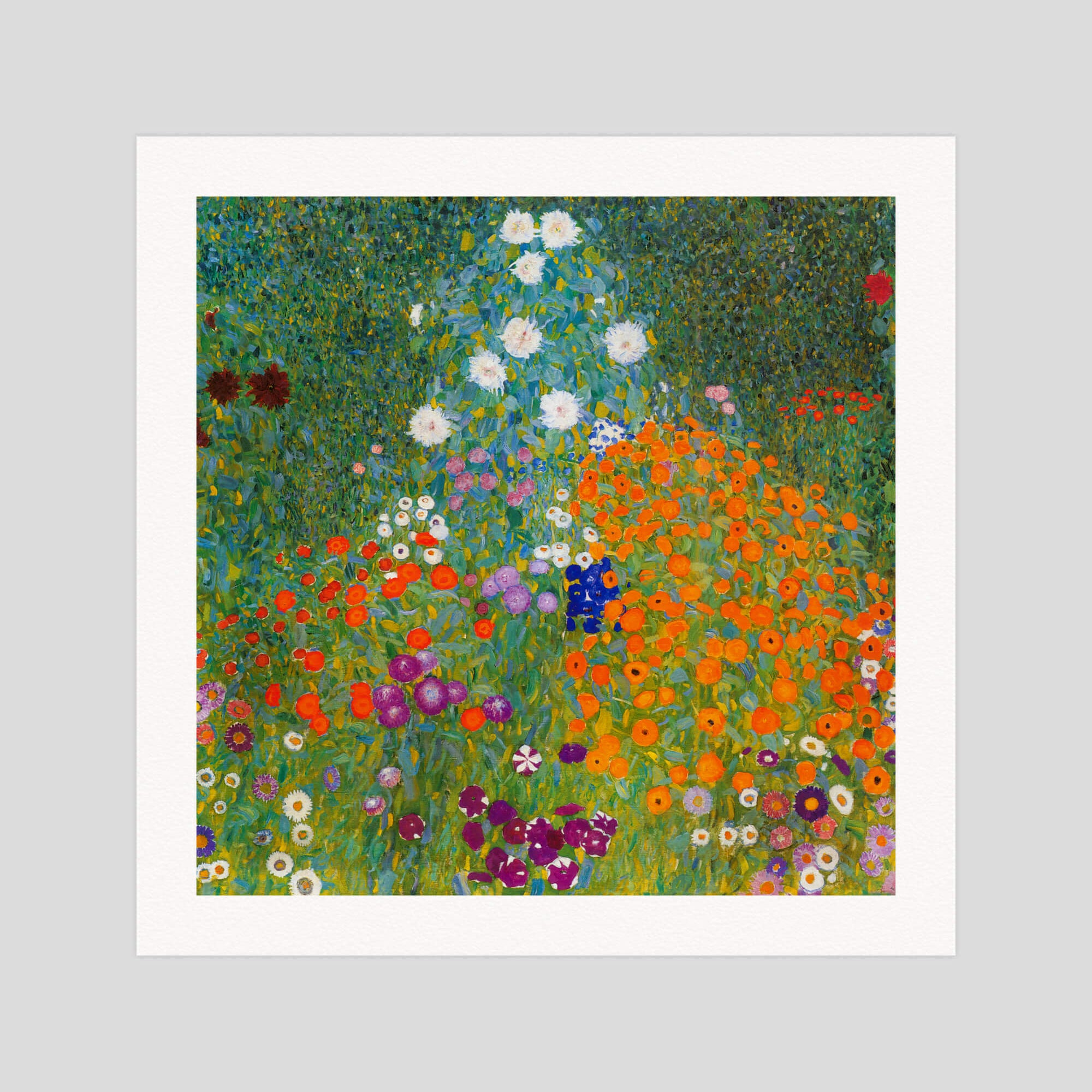 Gustav Klimt Bauerngarten gallery quality art print produced using 100% cotton rag textured art paper and pigment based archival inks in New Zealand.