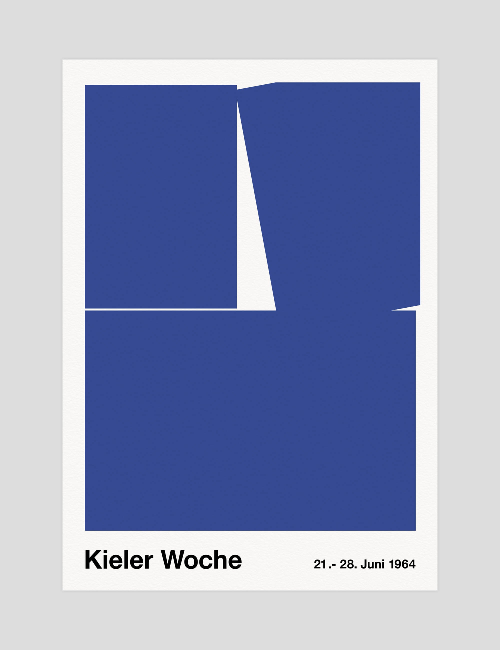 Hans Hillmann Kieler Woche 1964 gallery quality art print produced using 100% cotton rag textured art paper and pigment based archival inks in New Zealand.