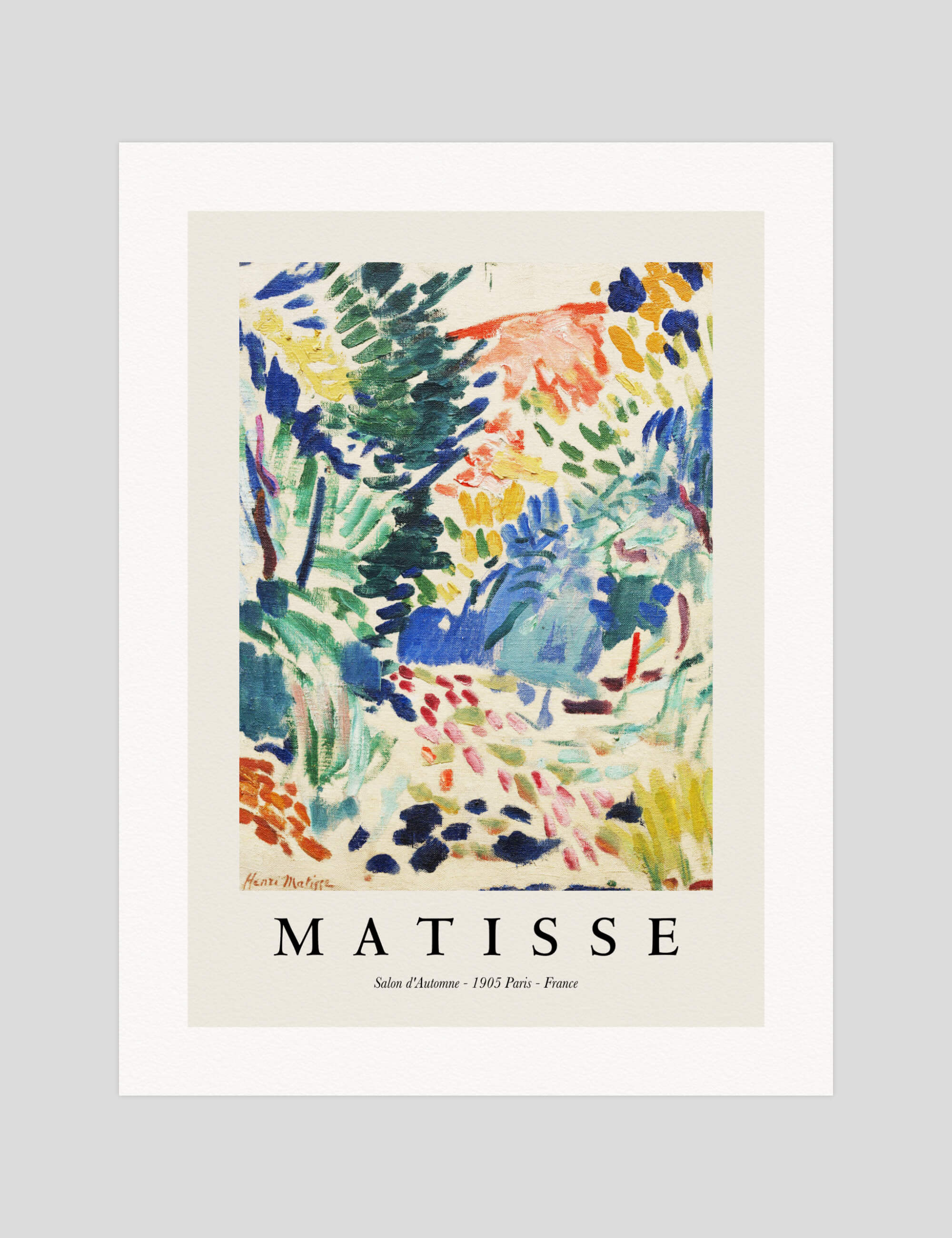 Henri Matisse Landscape at Collioure gallery quality art print produced using 100% cotton rag textured art paper and pigment based archival inks in New Zealand.