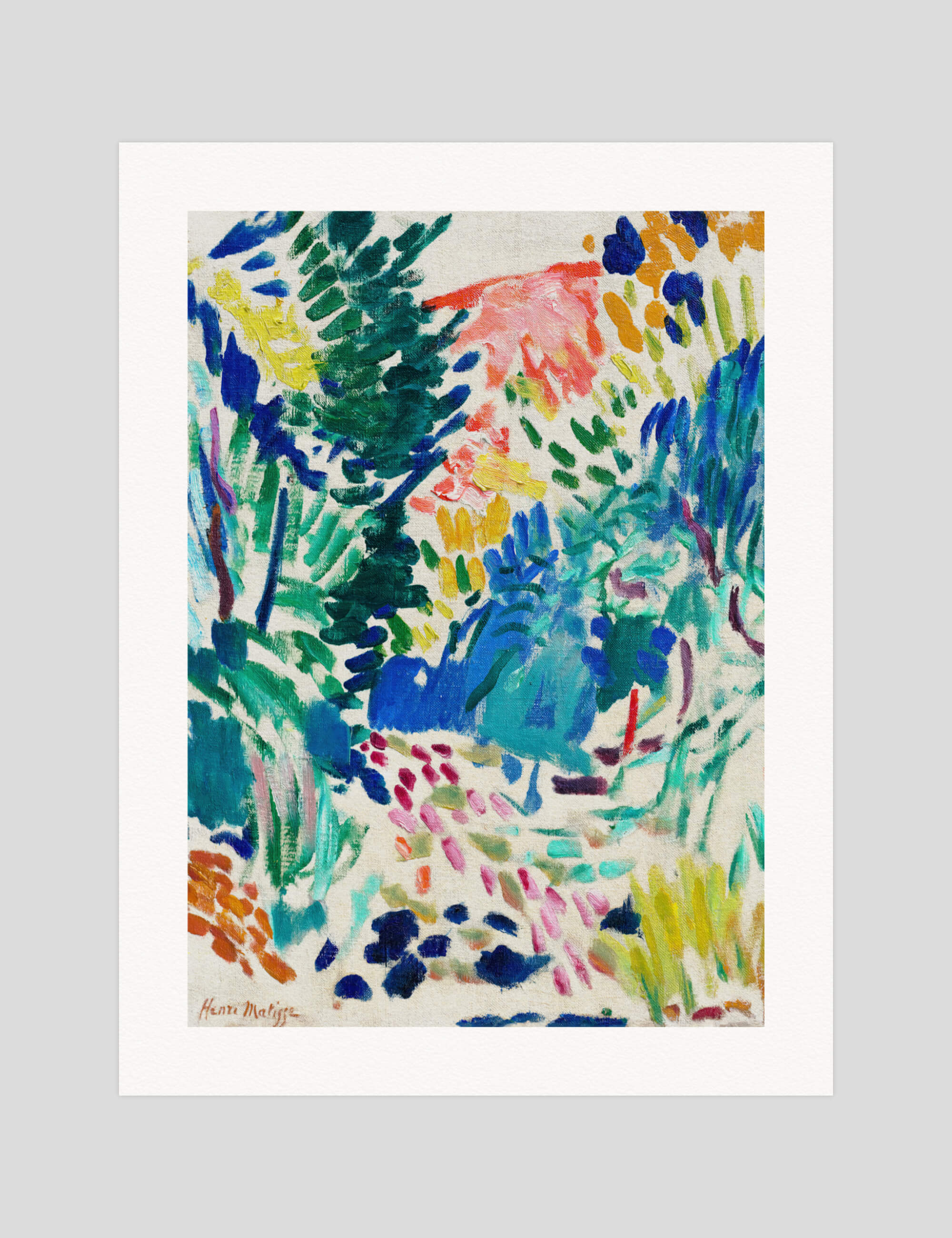 Henri Matisse Landscape At Collioure gallery quality art print produced using 100% cotton rag textured art paper and pigment based archival inks in New Zealand.