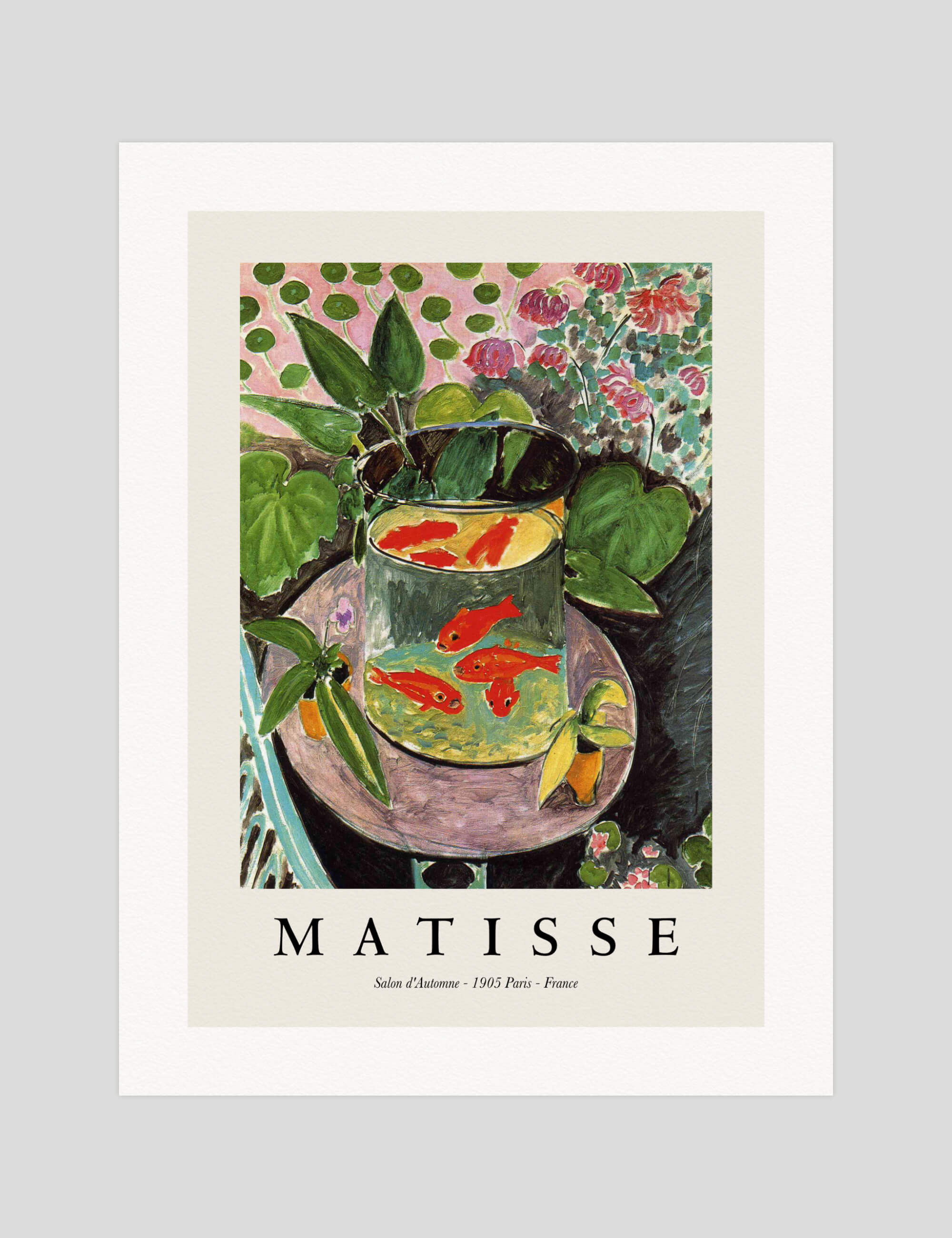 Henri Matisse The Goldfish gallery quality art print produced using 100% cotton rag textured art paper and pigment based archival inks in New Zealand.
