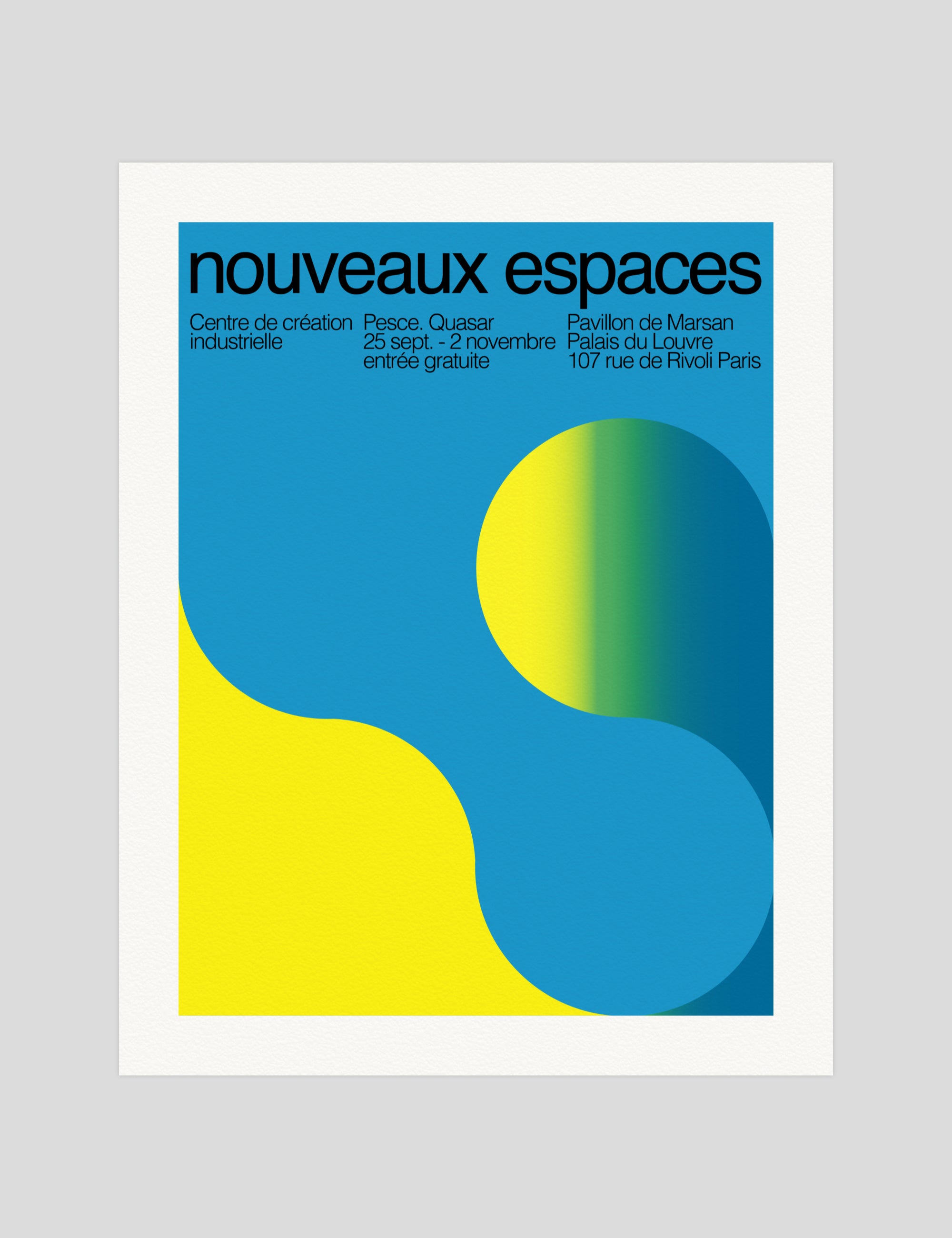 Jean Widmer Nouveaux Espaces gallery quality art print produced using 100% cotton rag textured art paper and pigment based archival inks in New Zealand.