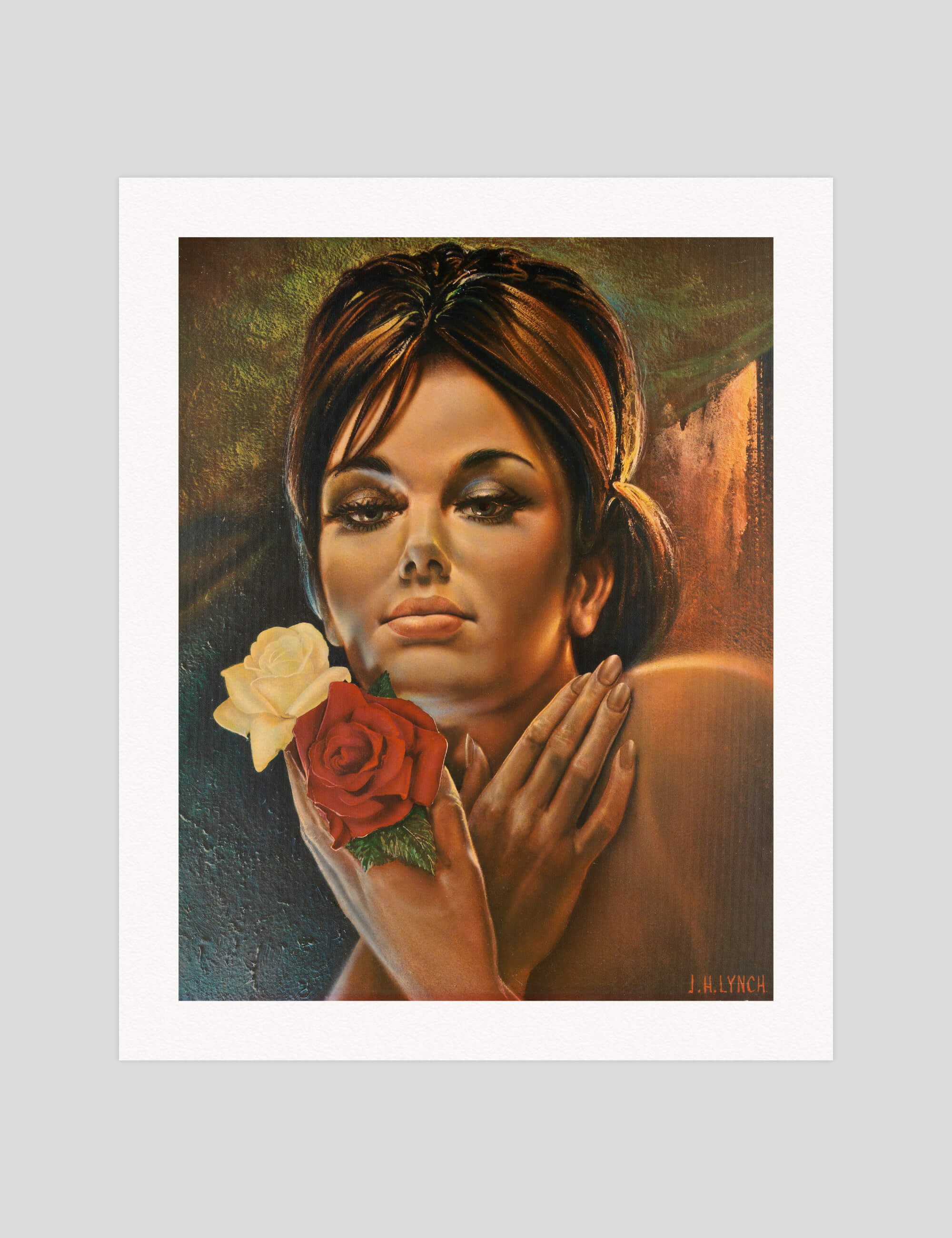 J.H. Lynch Lisa Rose gallery quality art print produced using 100% cotton rag textured art paper and pigment based archival inks in New Zealand.