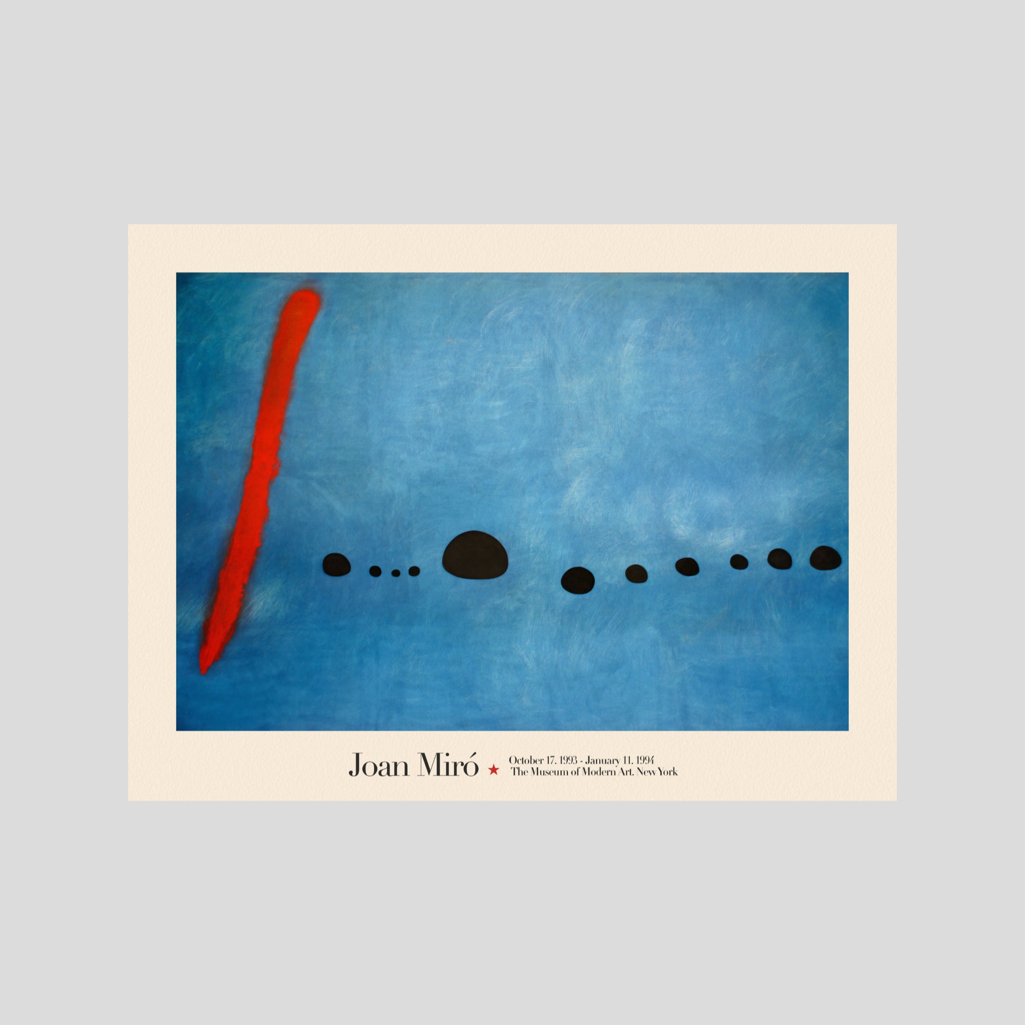 Joan Miro Bleu II gallery quality art print produced using 100% cotton rag textured art paper and pigment based archival inks in New Zealand.