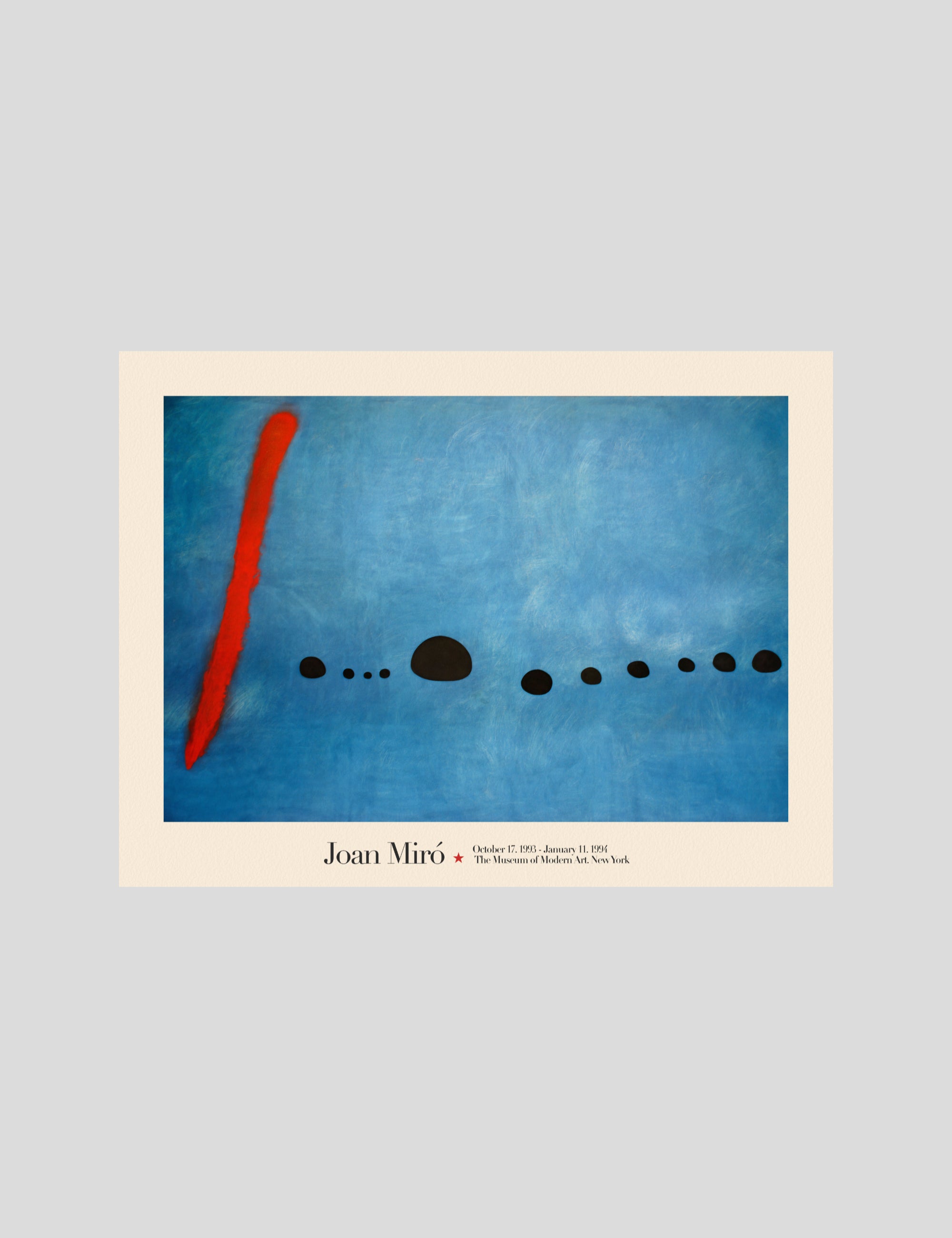 Joan Miro Bleu II gallery quality art print produced using 100% cotton rag textured art paper and pigment based archival inks in New Zealand.