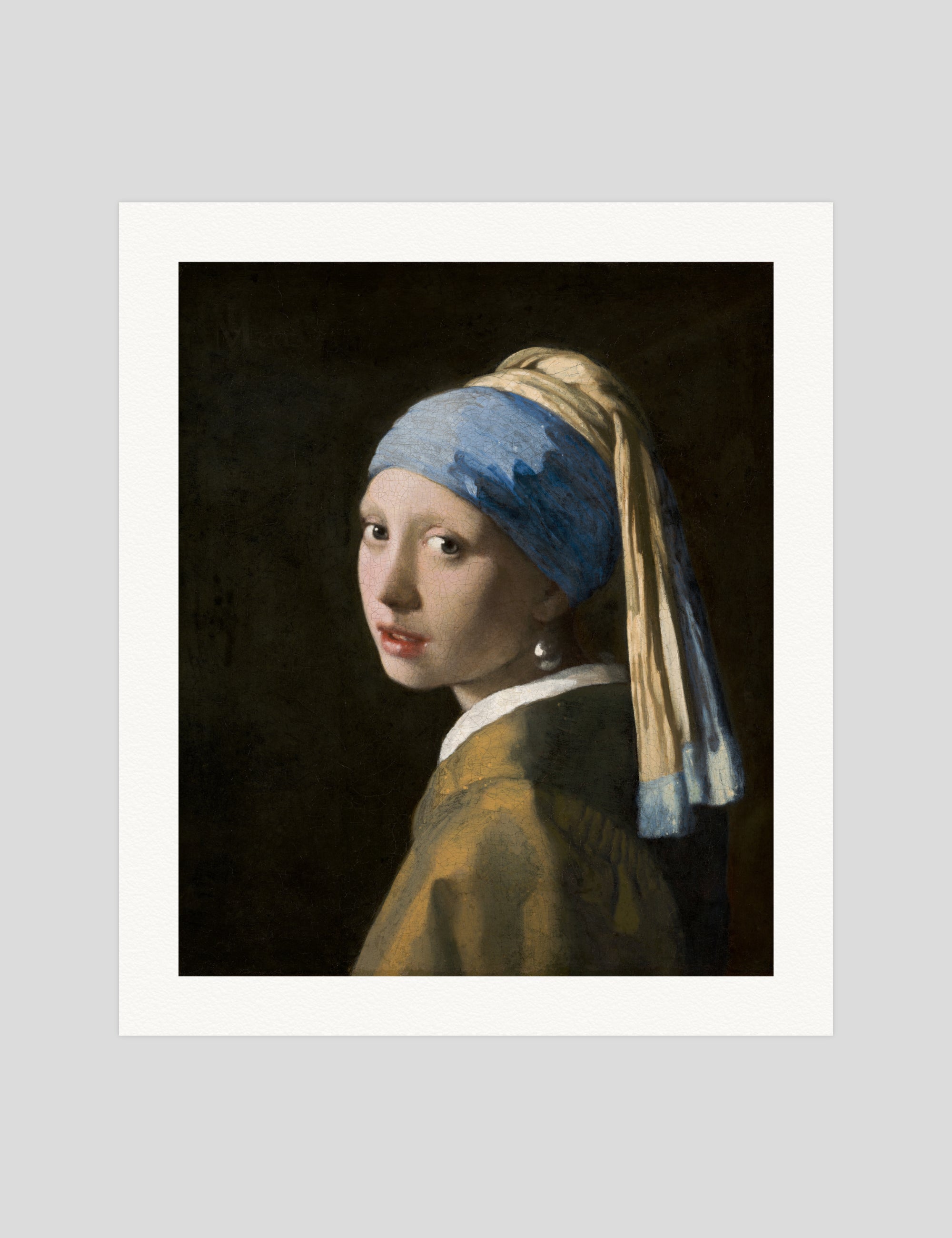 Johannes Vermeer Girl With Pearl Earring gallery quality art print produced using 100% cotton rag textured art paper and pigment based archival inks in New Zealand.