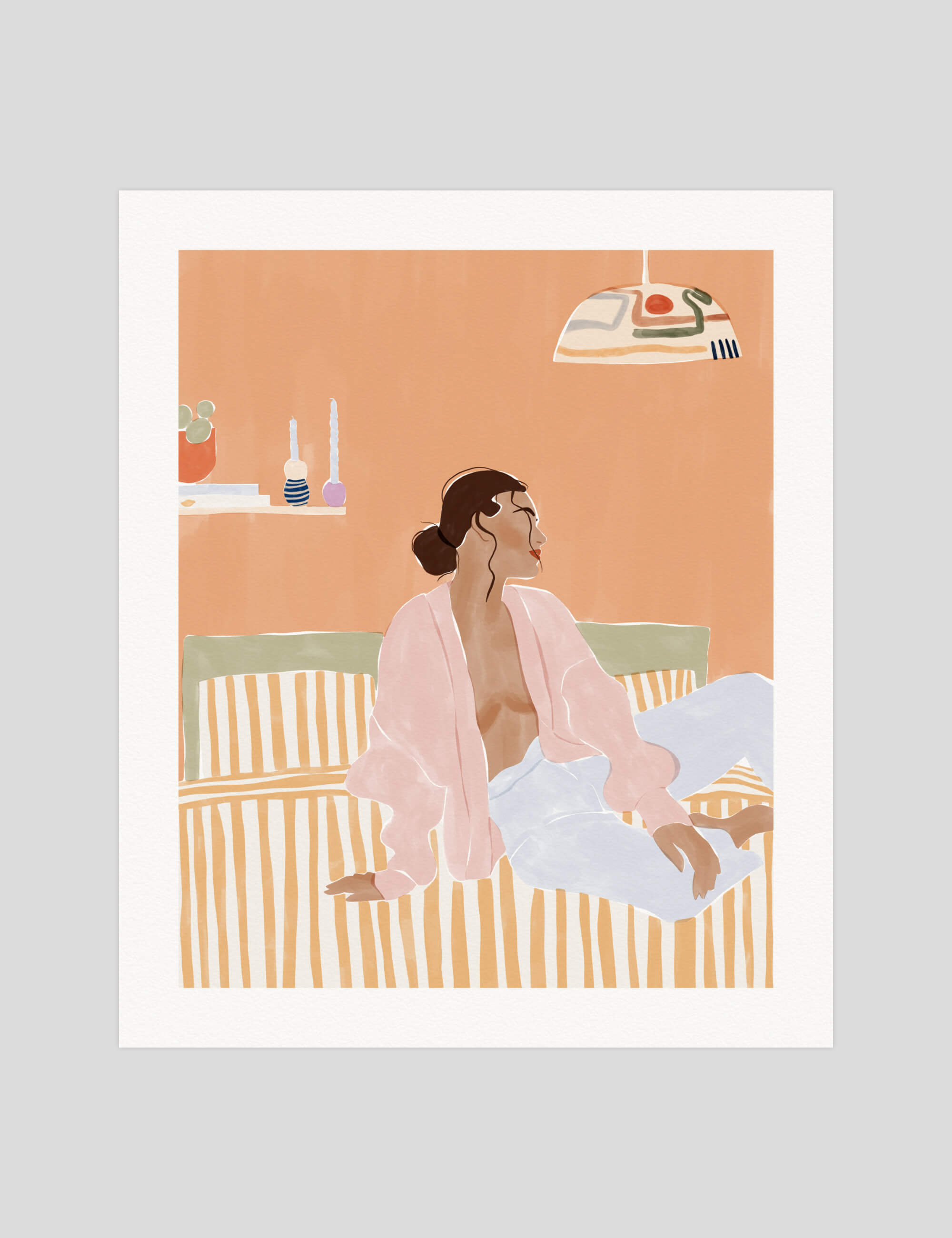 Ivy Green Just Let Me Chill gallery quality art print produced using 100% cotton rag textured art paper and pigment based archival inks in New Zealand.