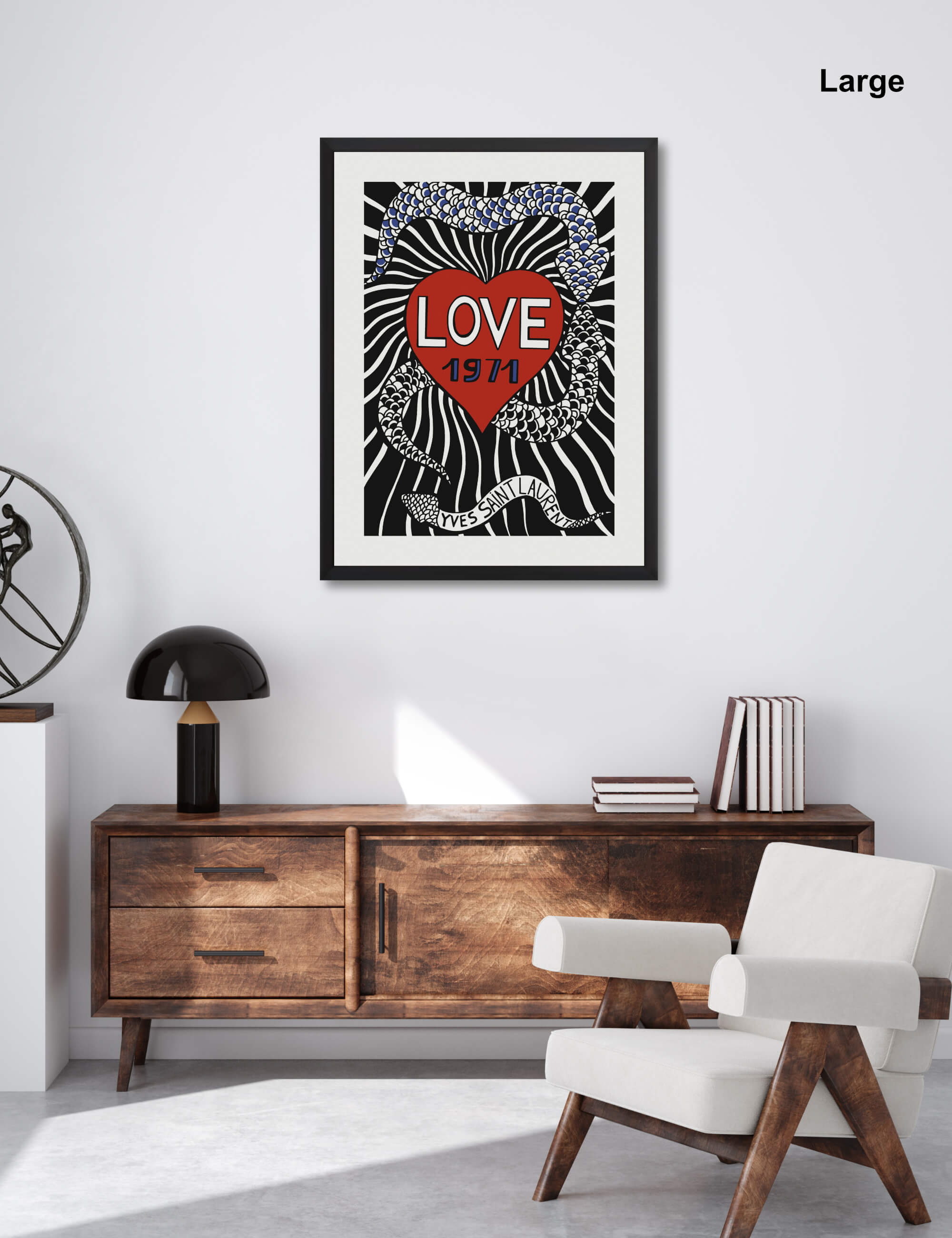 Yves Saint Laurent Love 1971 Art Print | Pop Motif