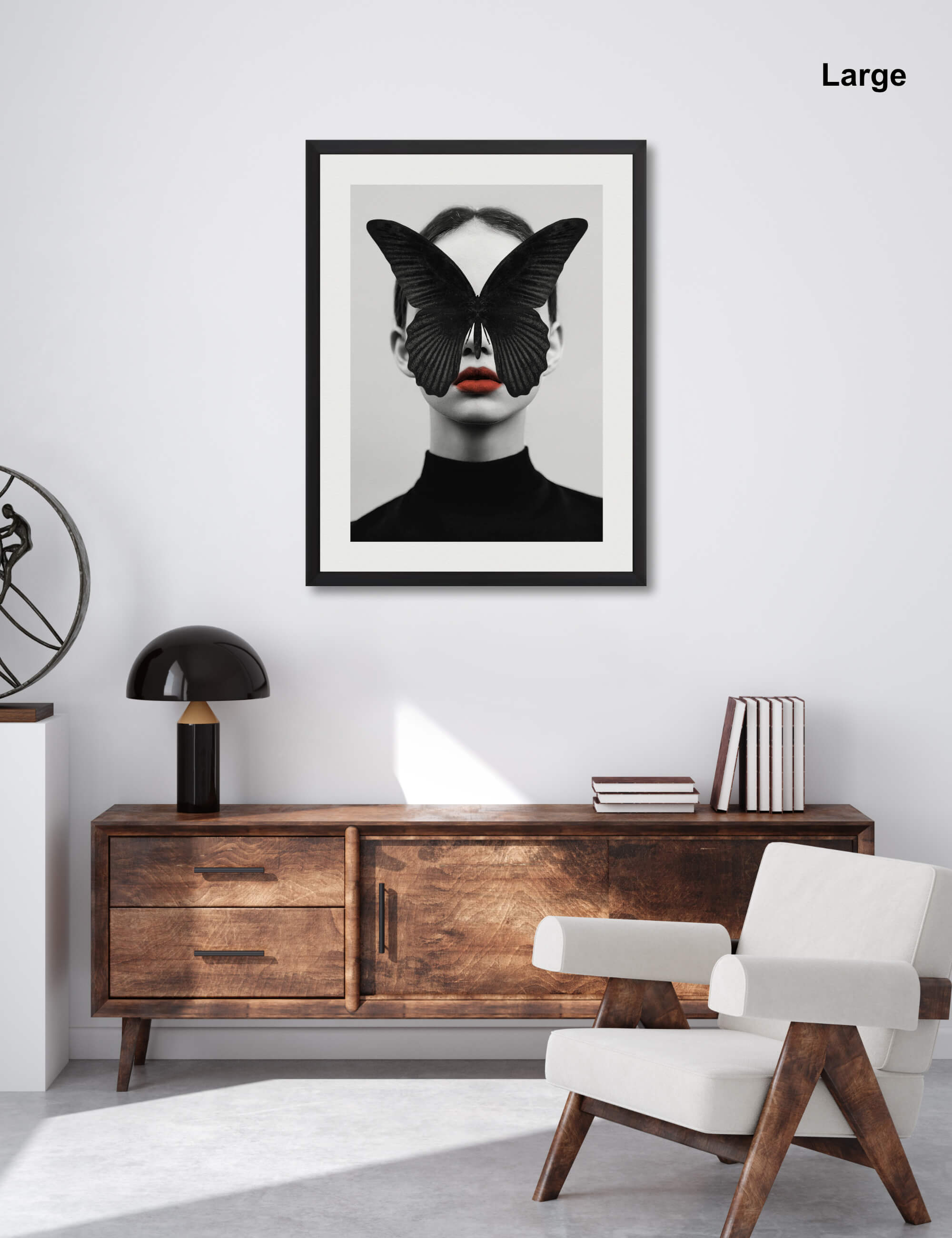 Black Butterfly by Dada22 Wall Art for Office
