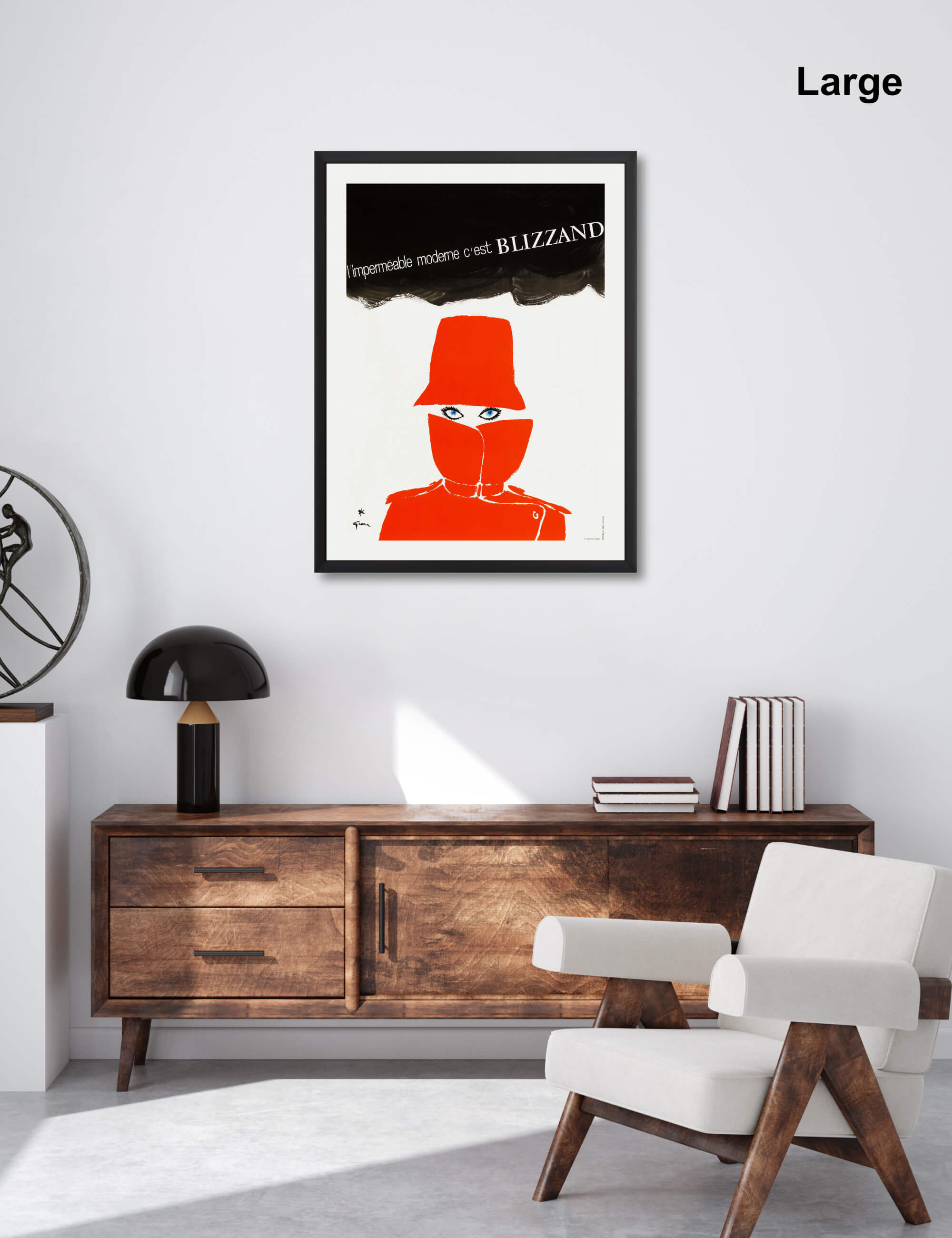 Impermeable Moderne C'est Blizzand by René Gruau Wall Art for Office