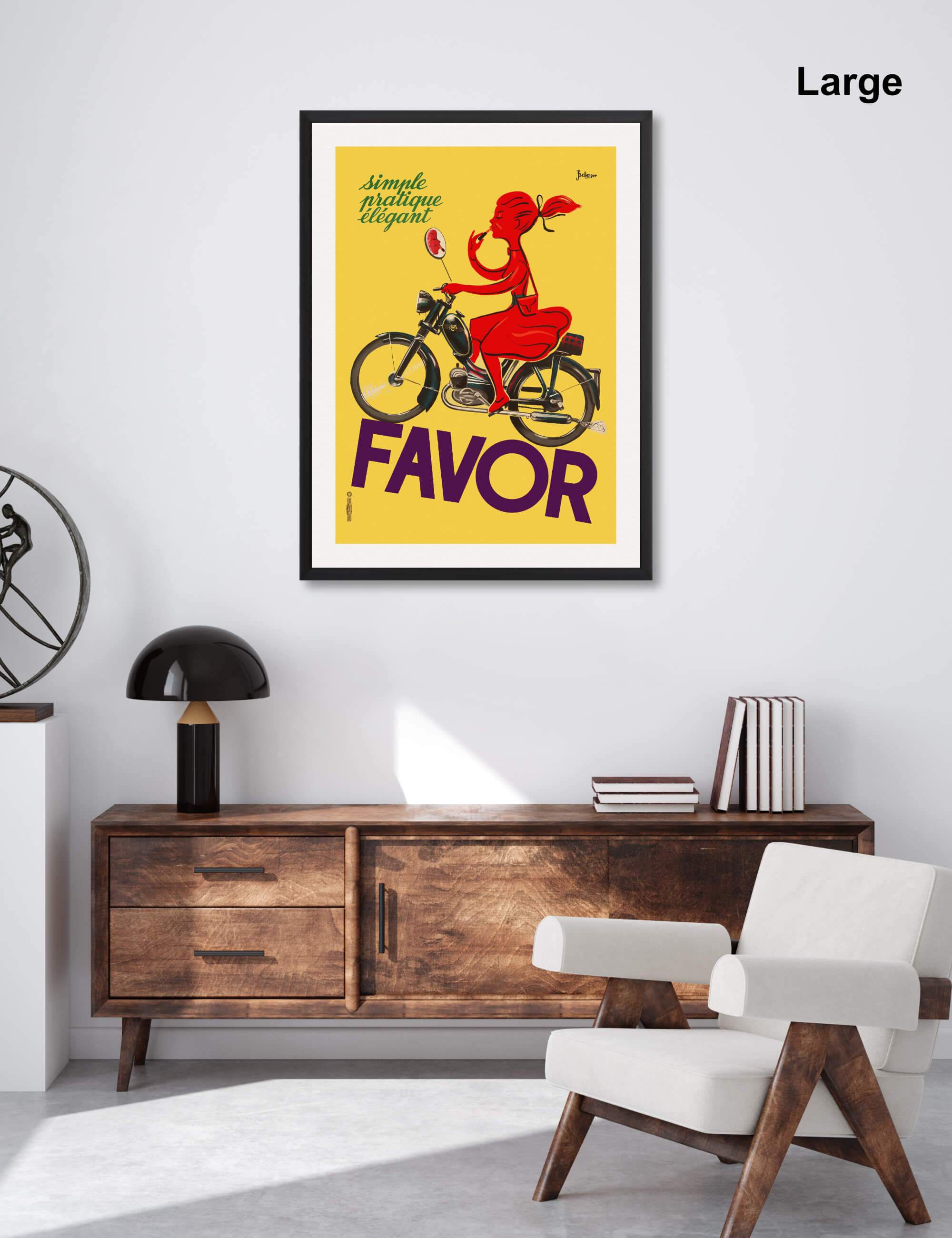 Favor Scooter Girl by Pierre Bellenger Wall Art for Office