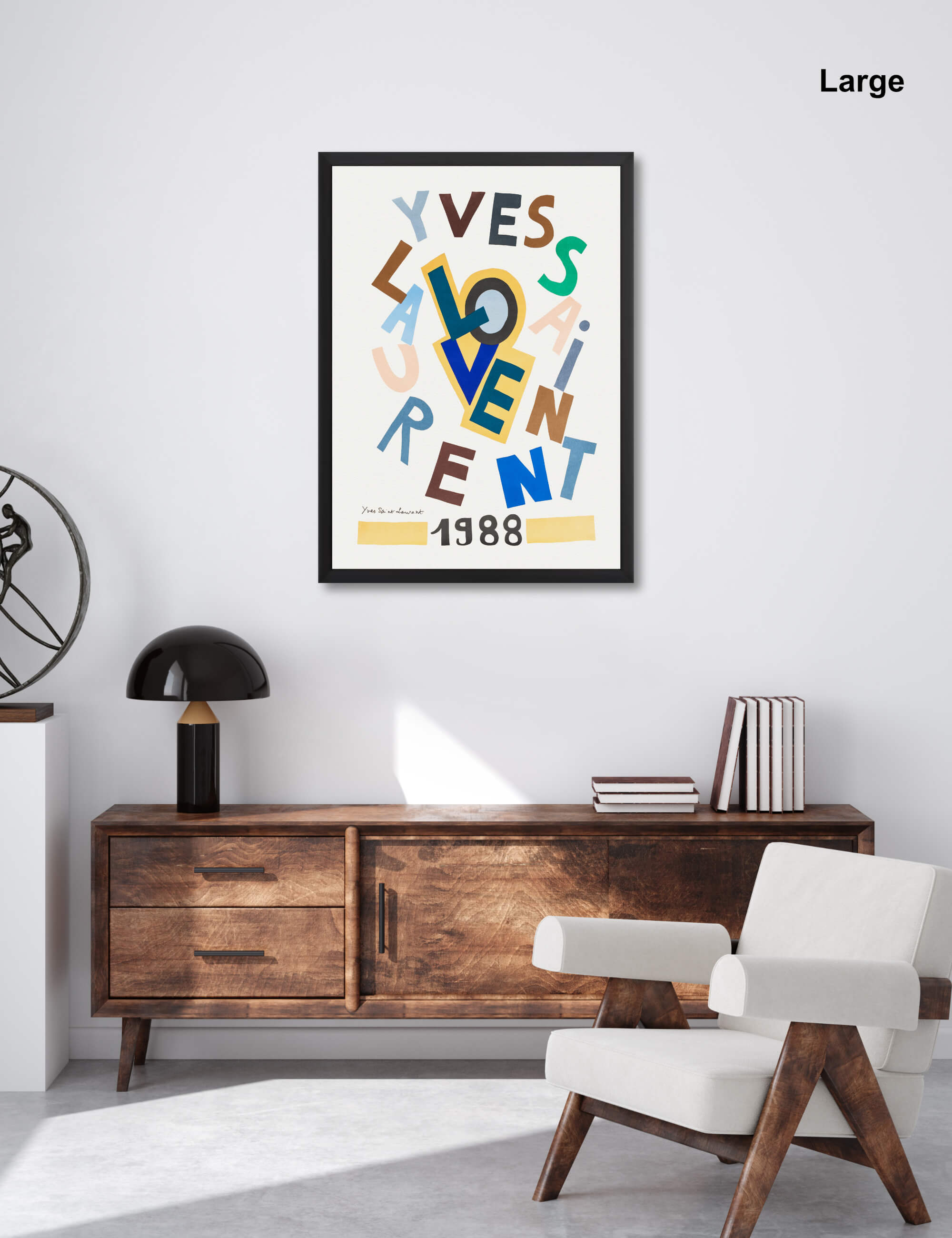 Yves Saint Laurent Love 1988 Art Print | Pop Motif