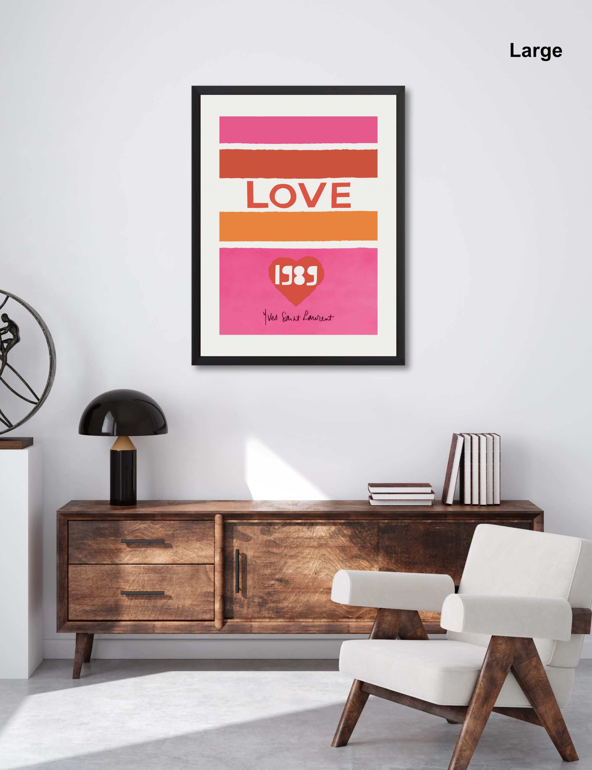 Yves Saint Laurent Love 1989 Art Print | Pop Motif