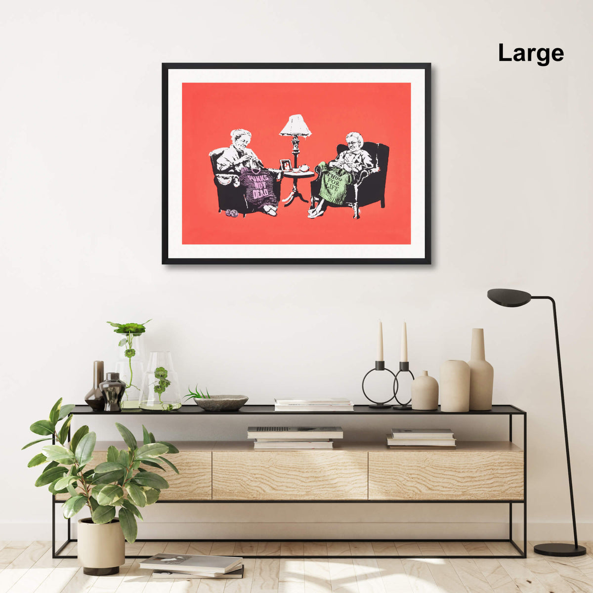 Grannies (Red) by Banksy Wall Art for Living Room