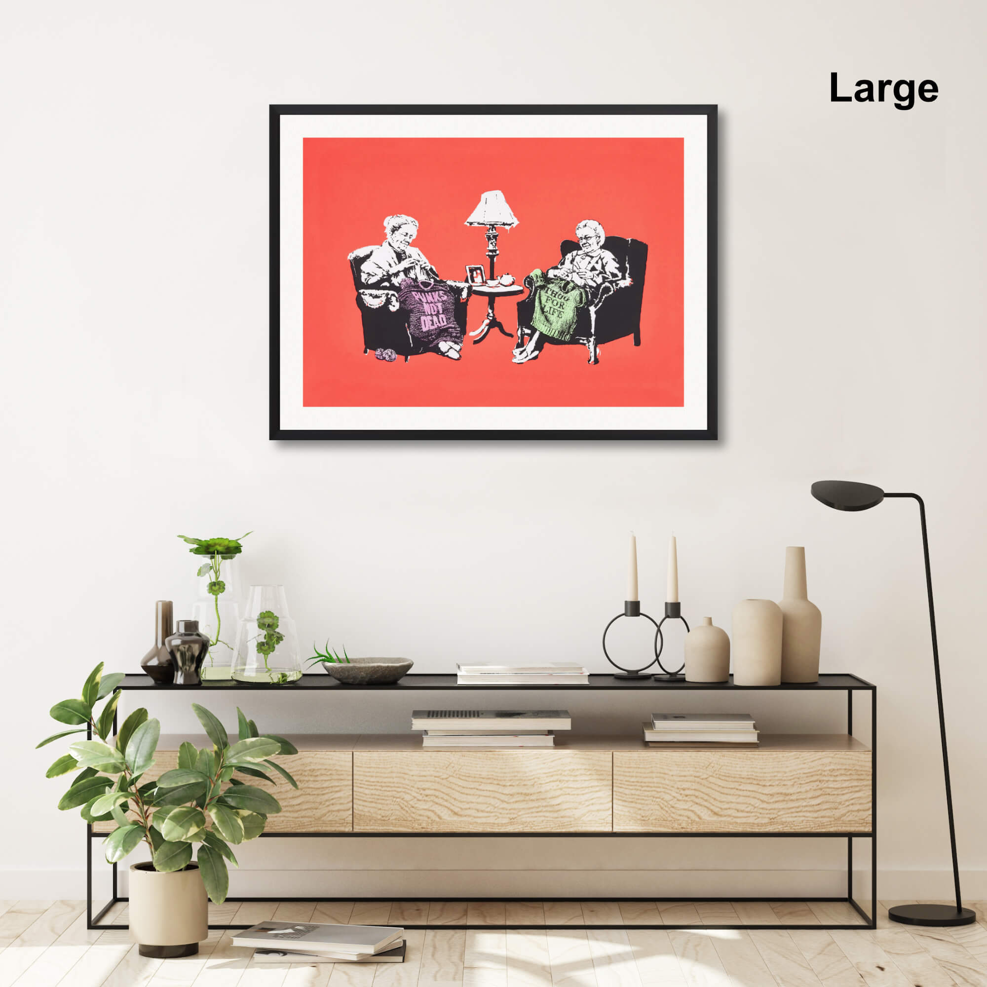 Grannies (Red) by Banksy Wall Art for Living Room