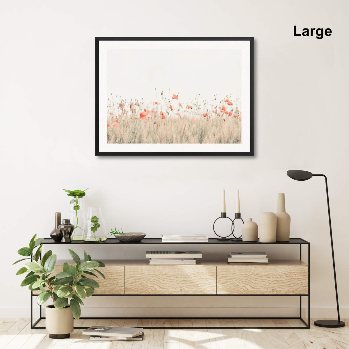 Poppy Field Wall Art for Living Room