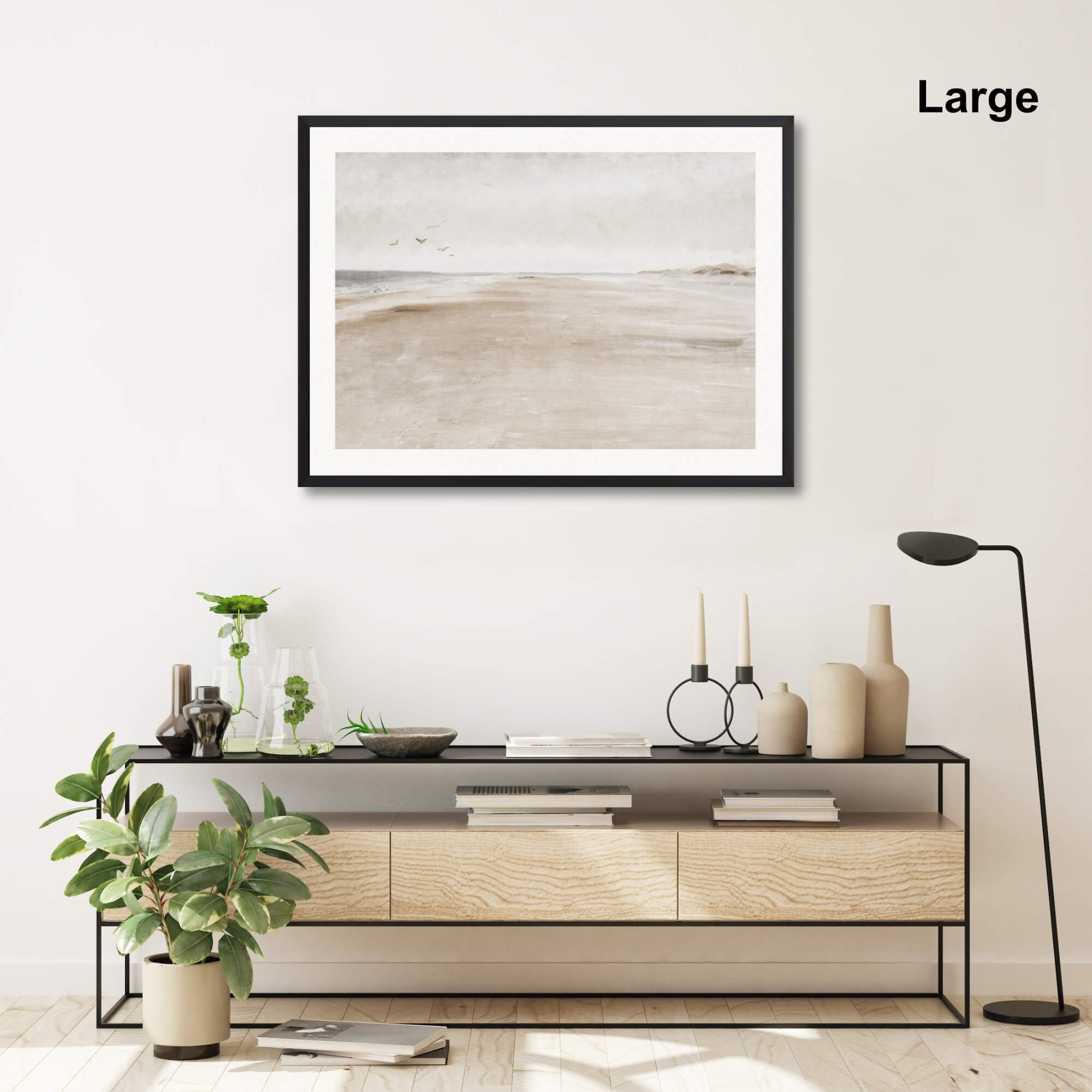 Soft Coastal Landscape Wall Art for Living Room