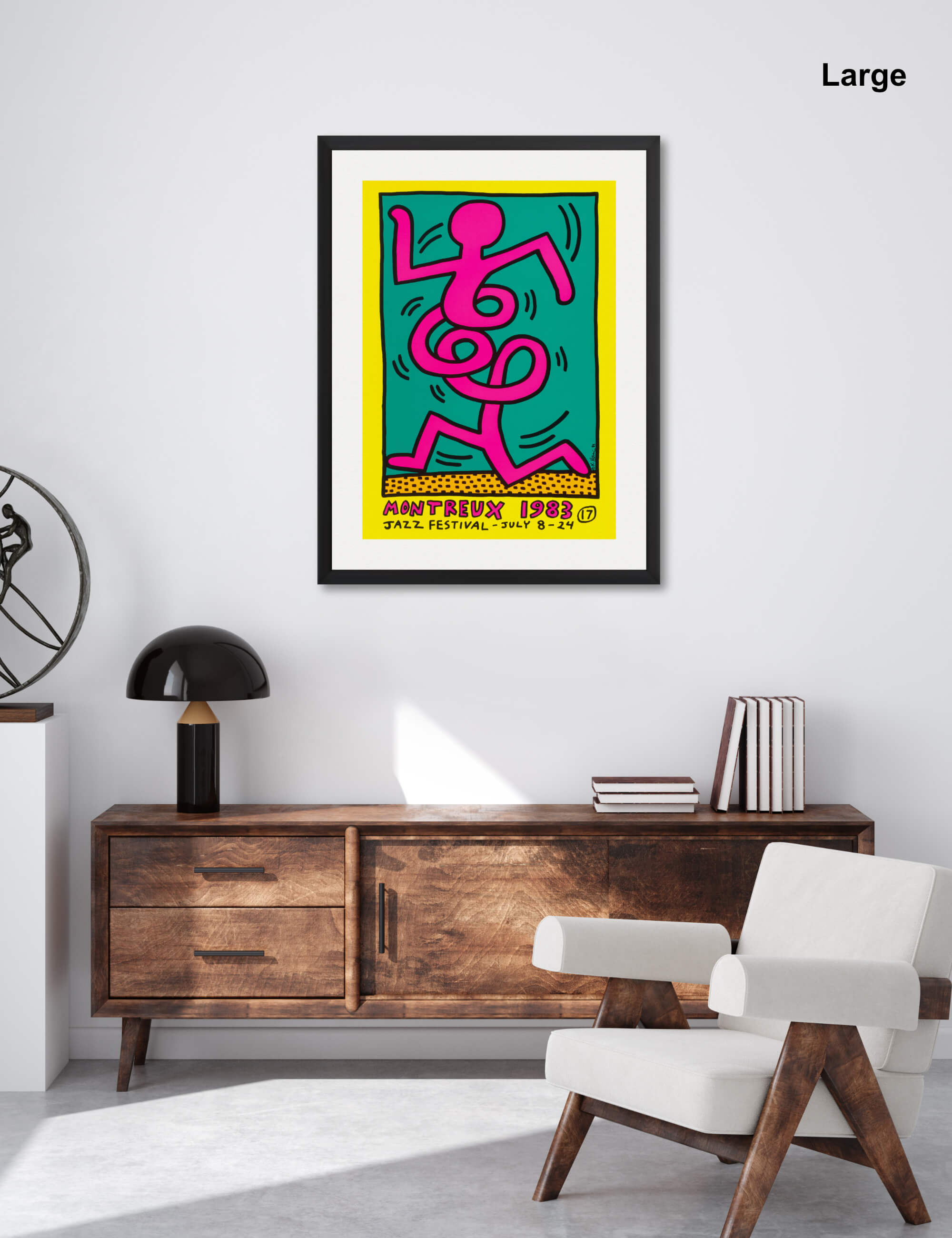 Montreux 1983 Pink Man by Keith Haring Wall Art for Office