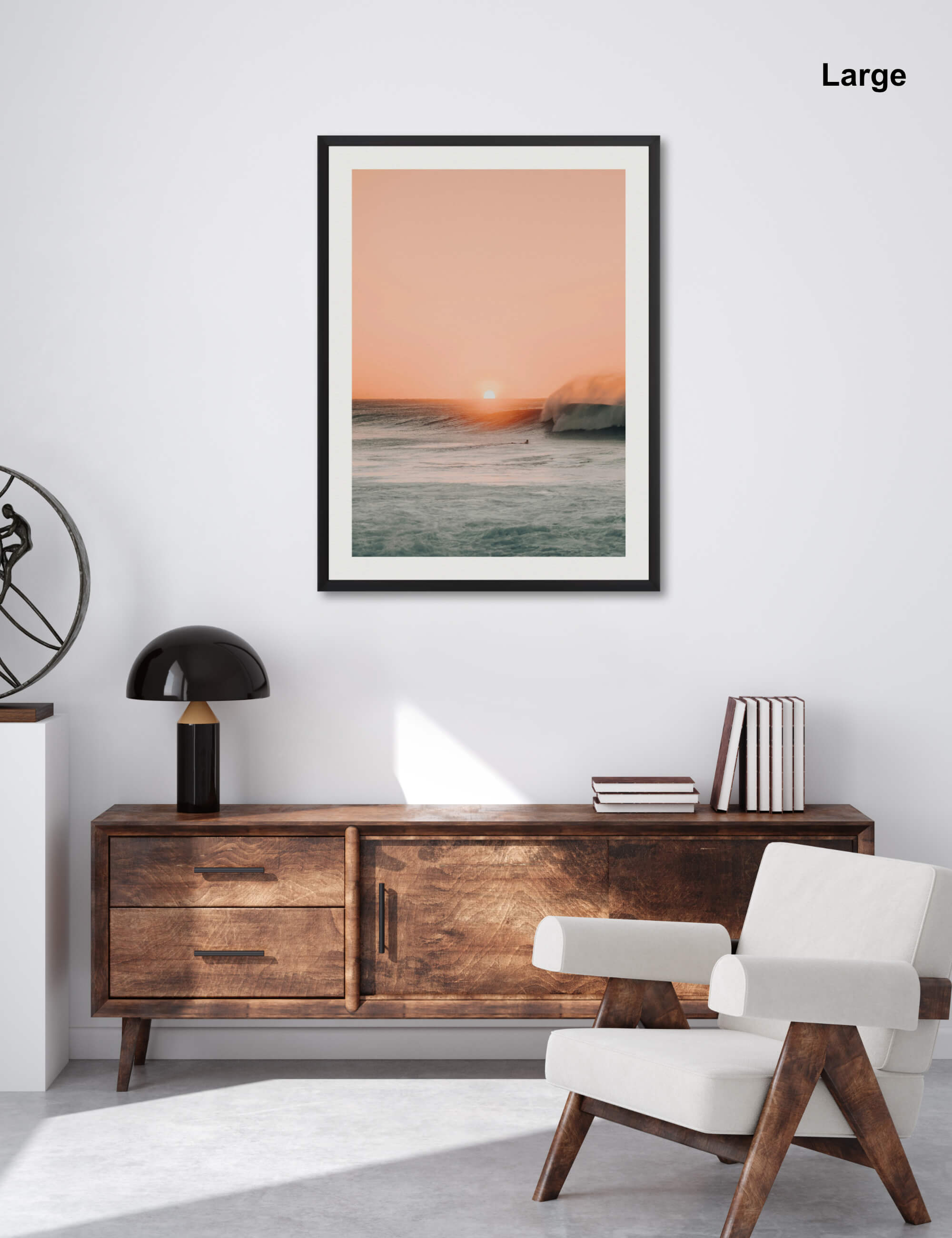 Peach Sunset Wall Art for Office