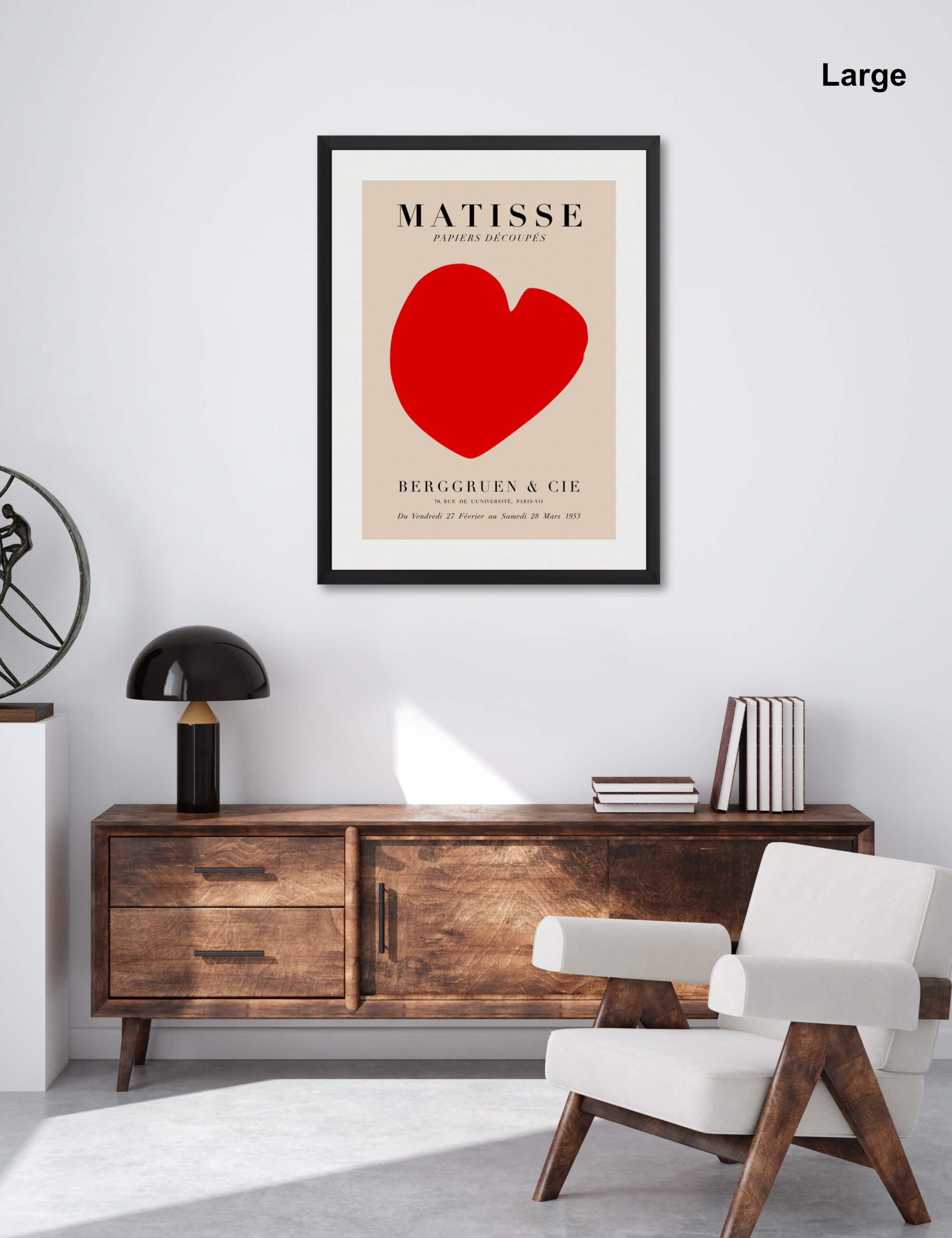 The Heart Papiers Decoupes by Henri Matisse Wall Art for Office