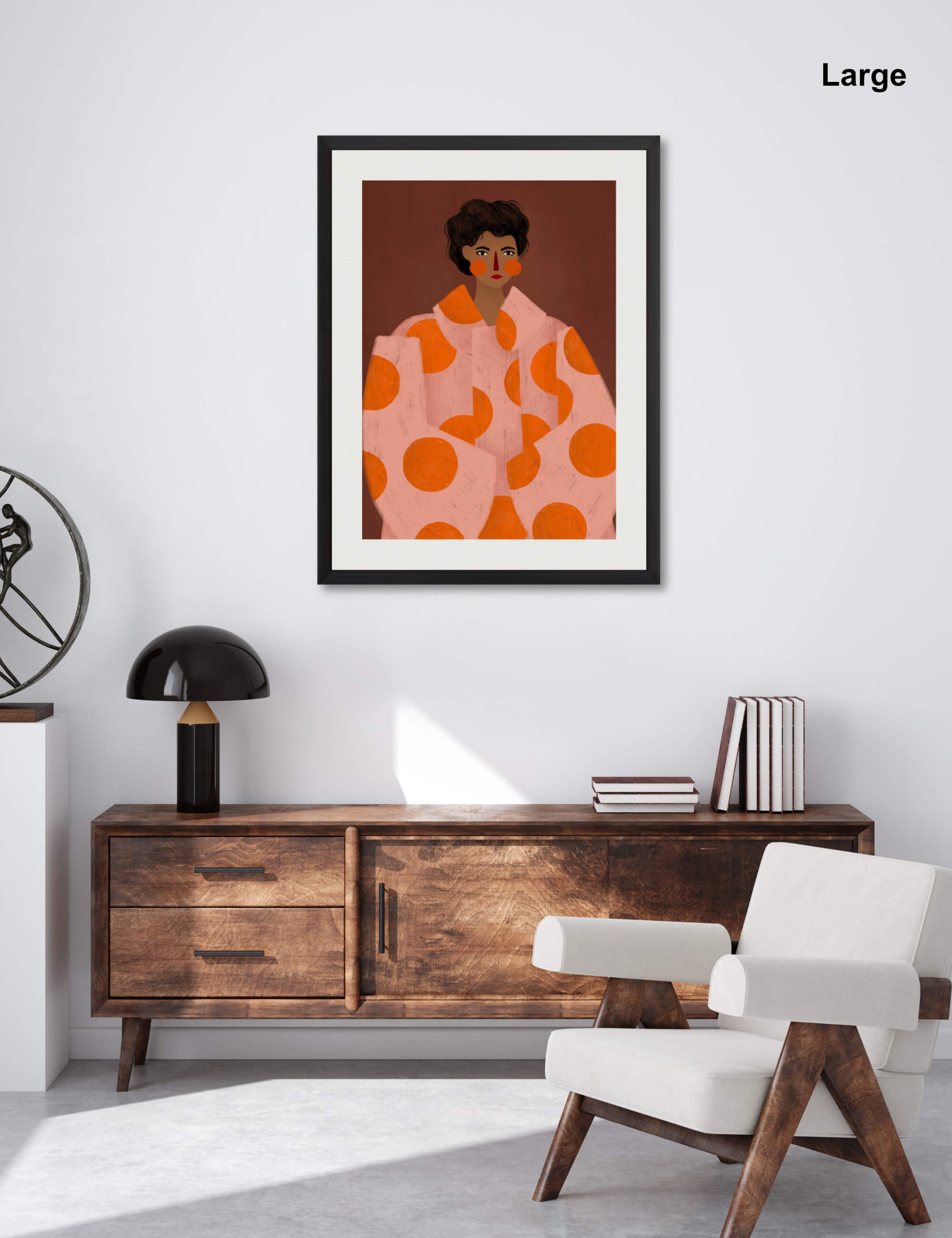 The Woman With The Orange Dots by Bea Müller Wall Art for Office