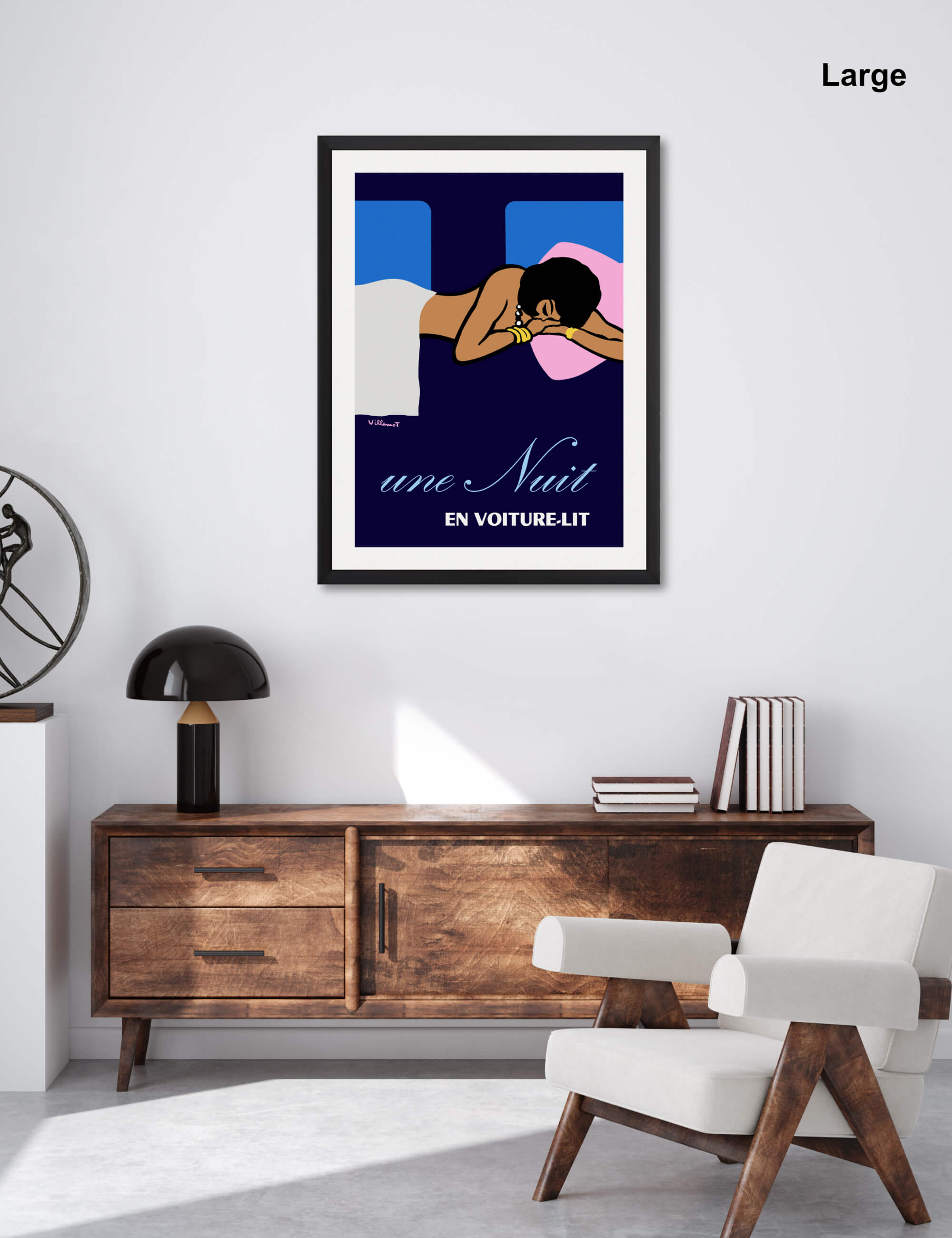 Une Nuit by Bernard Villemot Wall Art for Office