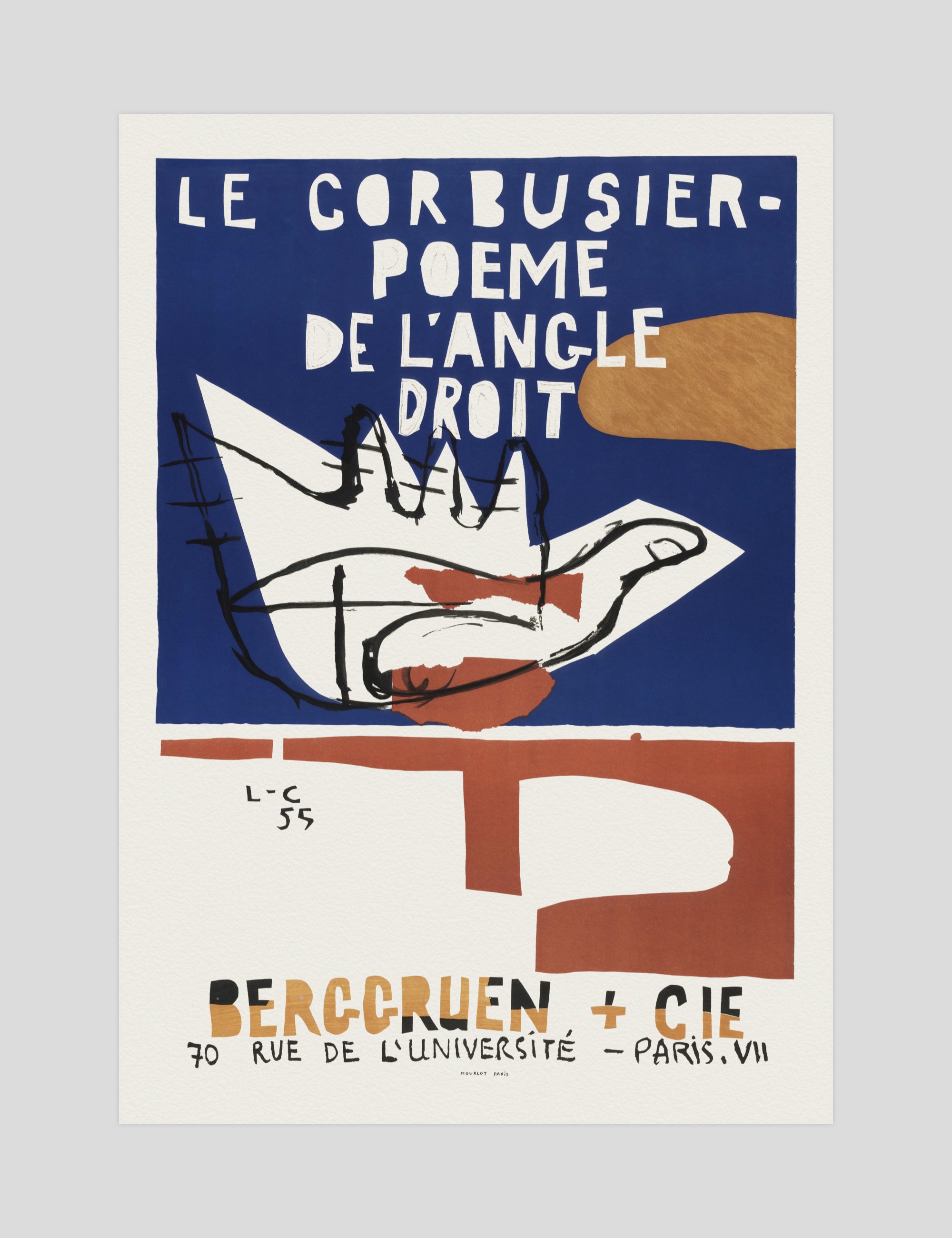 Le Corbusier Poeme de L'Angle Droit gallery quality art print produced using 100% cotton rag textured art paper and pigment based archival inks in New Zealand.