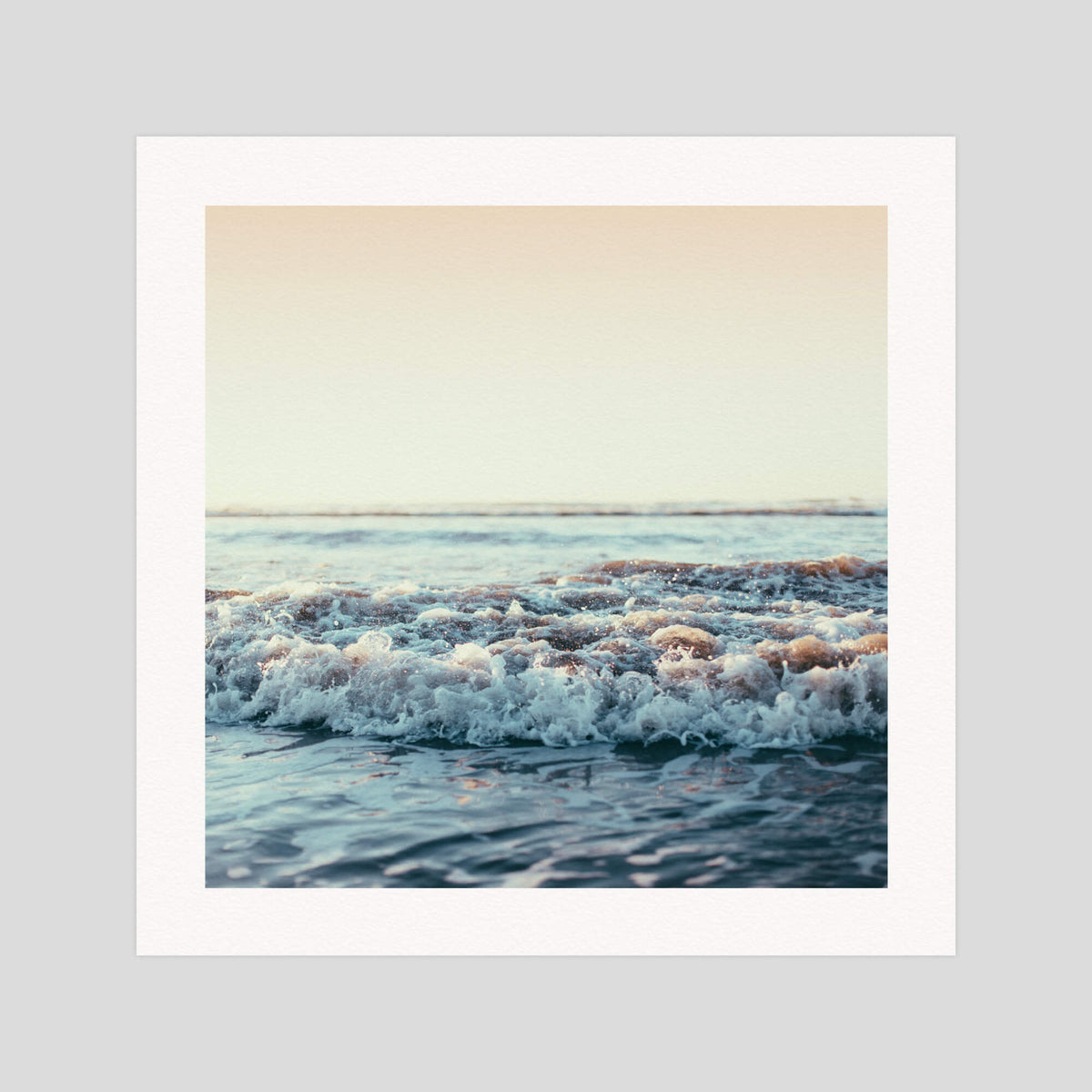 Leah Flores Pacific Ocean gallery quality art print produced using 100% cotton rag textured art paper and pigment based archival inks in New Zealand.
