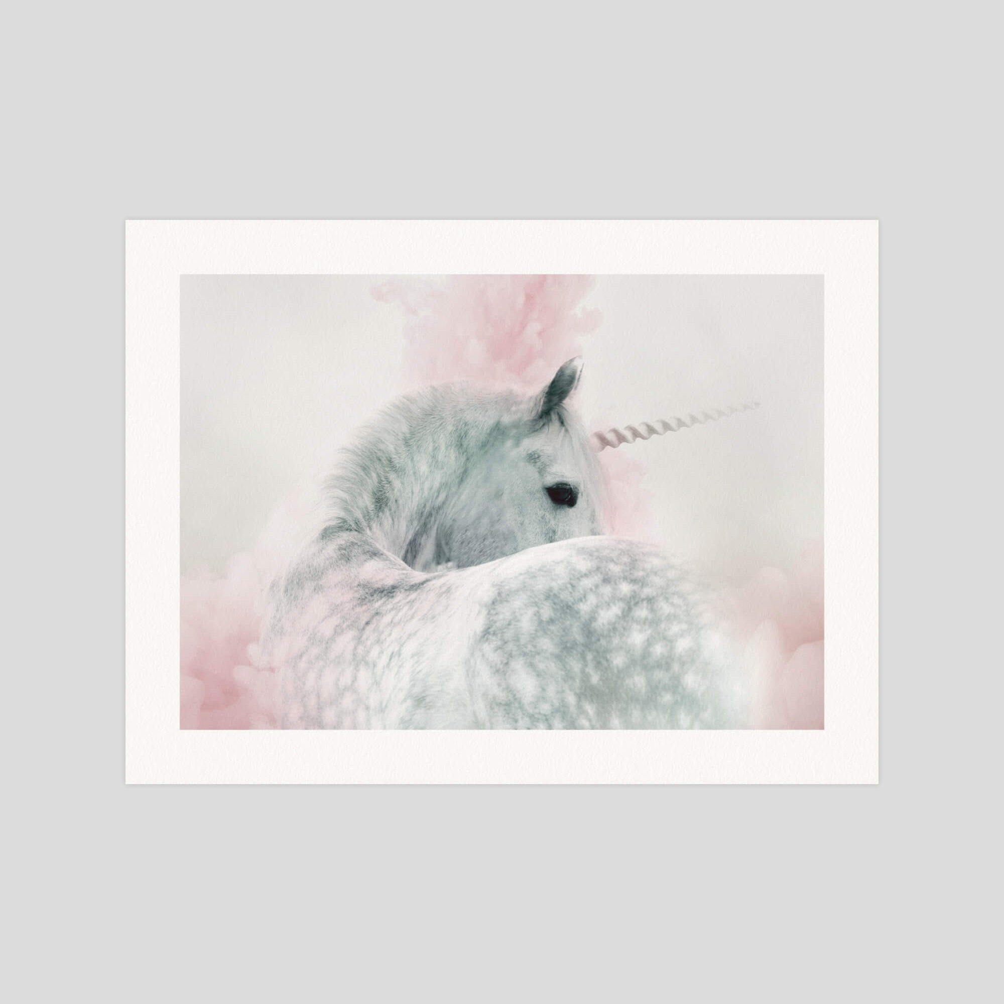 Lila & Lola Unicorn gallery quality art print produced using 100% cotton rag textured art paper and pigment based archival inks in New Zealand.